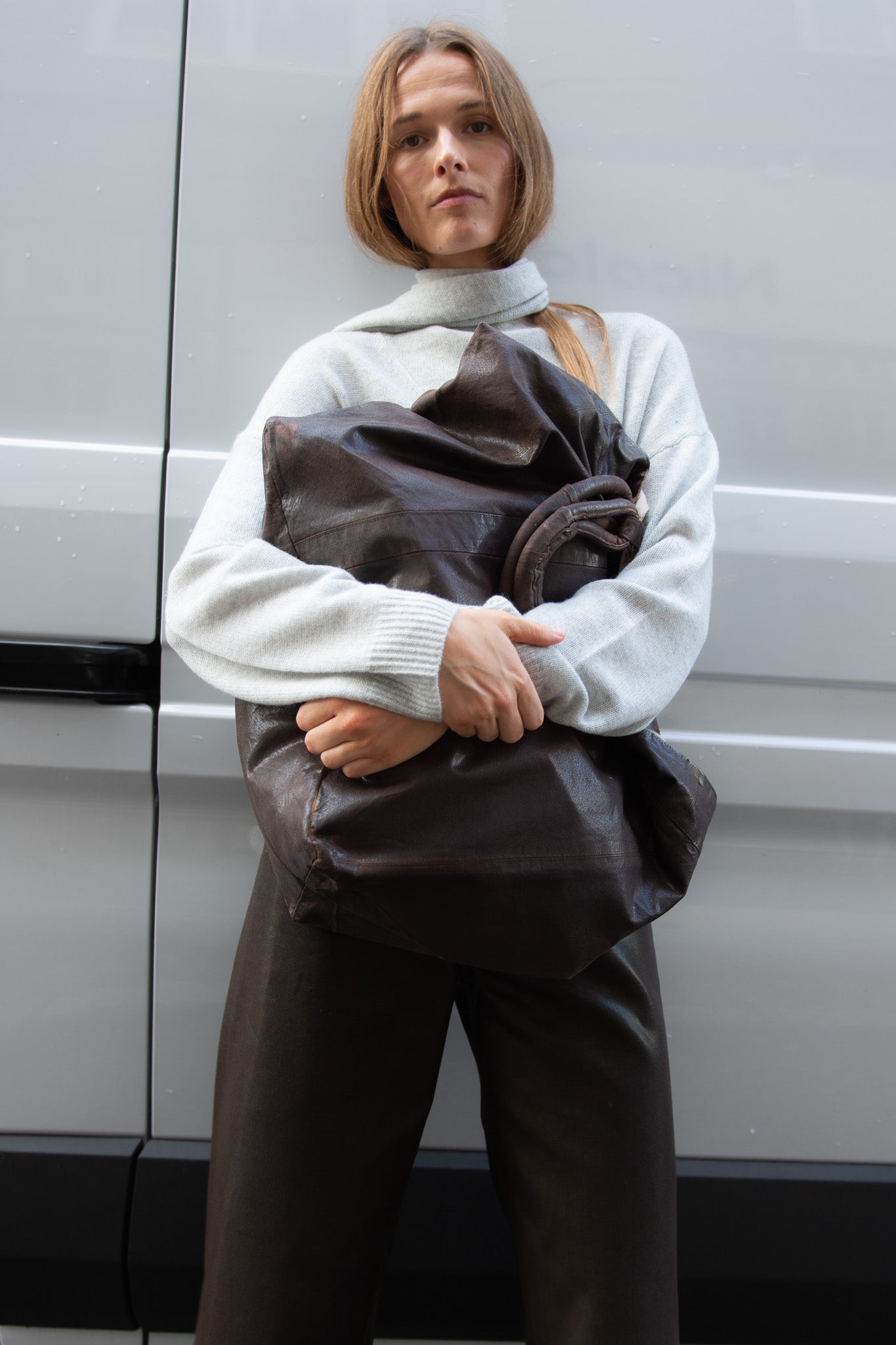 JESSE KAMM, Big Bag, Rich Brown Lacquer