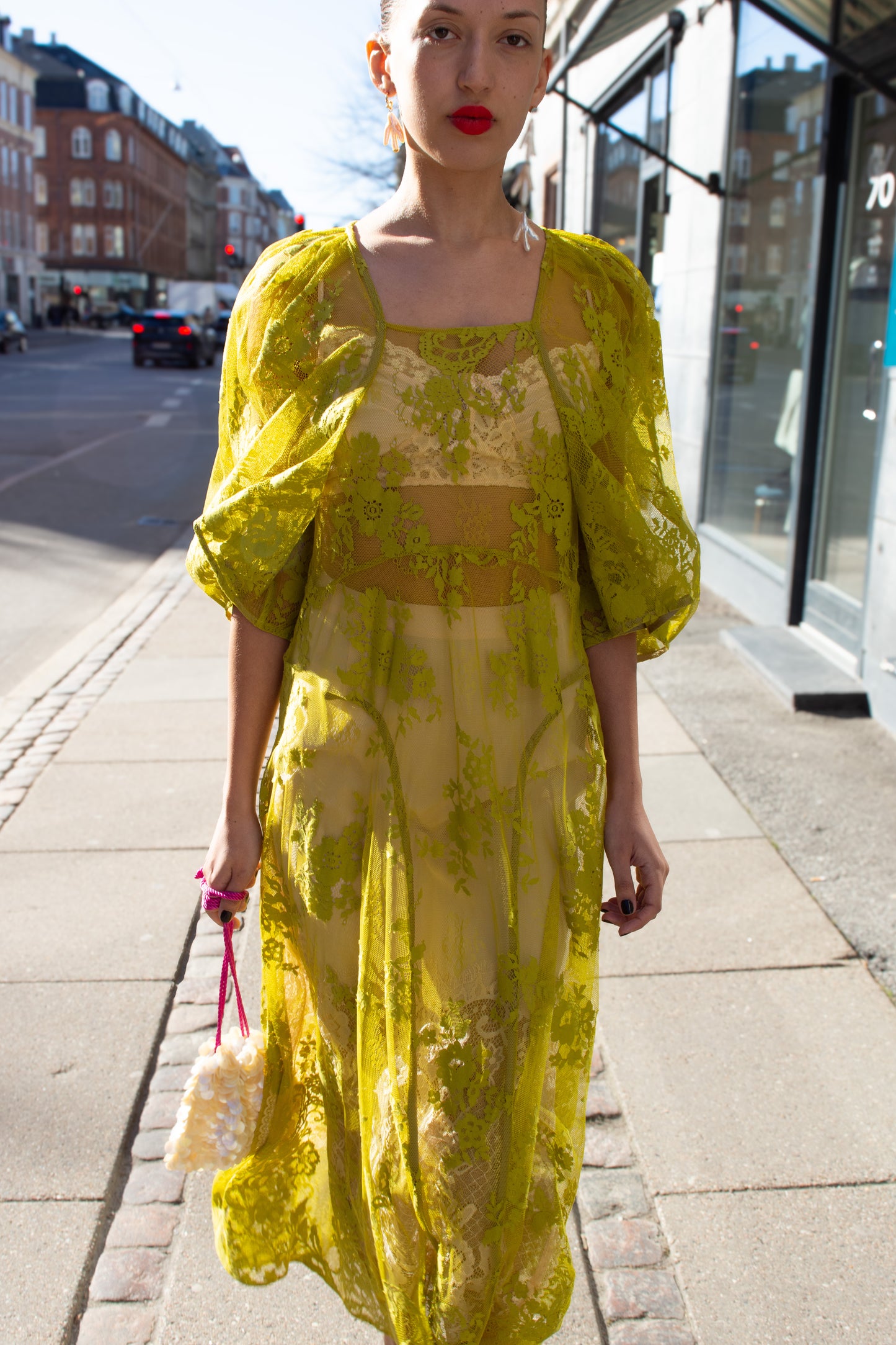 MR. LARKIN, Lexi Lace Dress, Celery