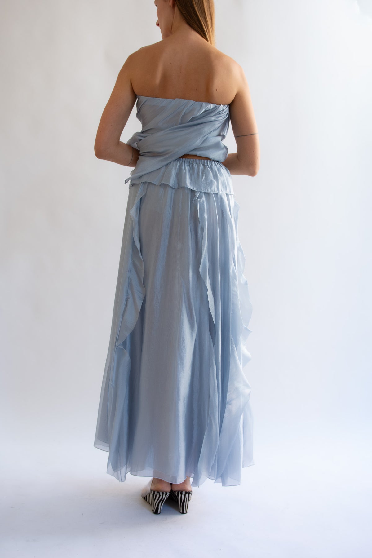 THE GARMENT, Gilian Maxi Skirt, Dusty Blue