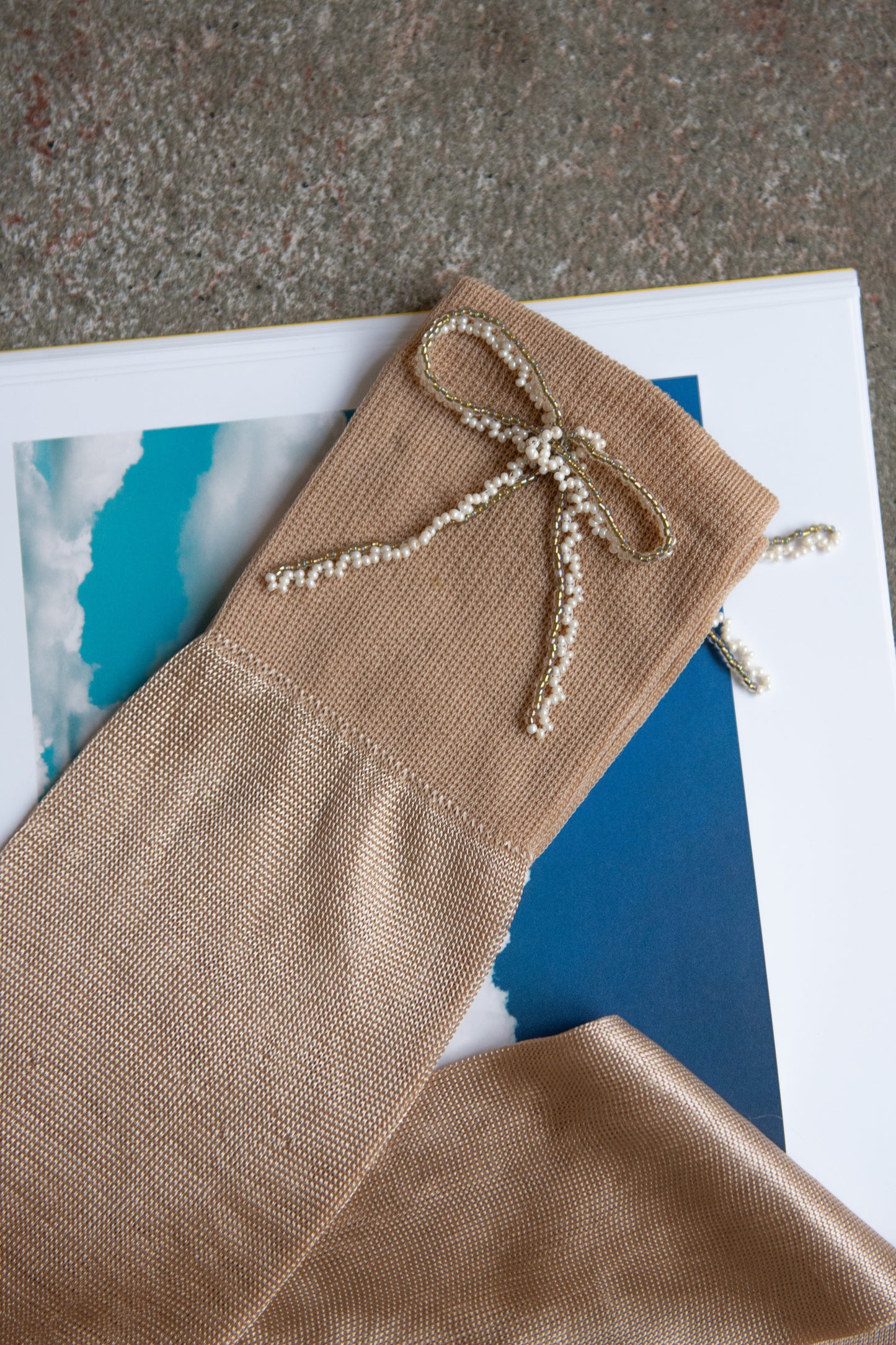 PURA UTZ x MARIA LA ROSA, Lace Bow Socks