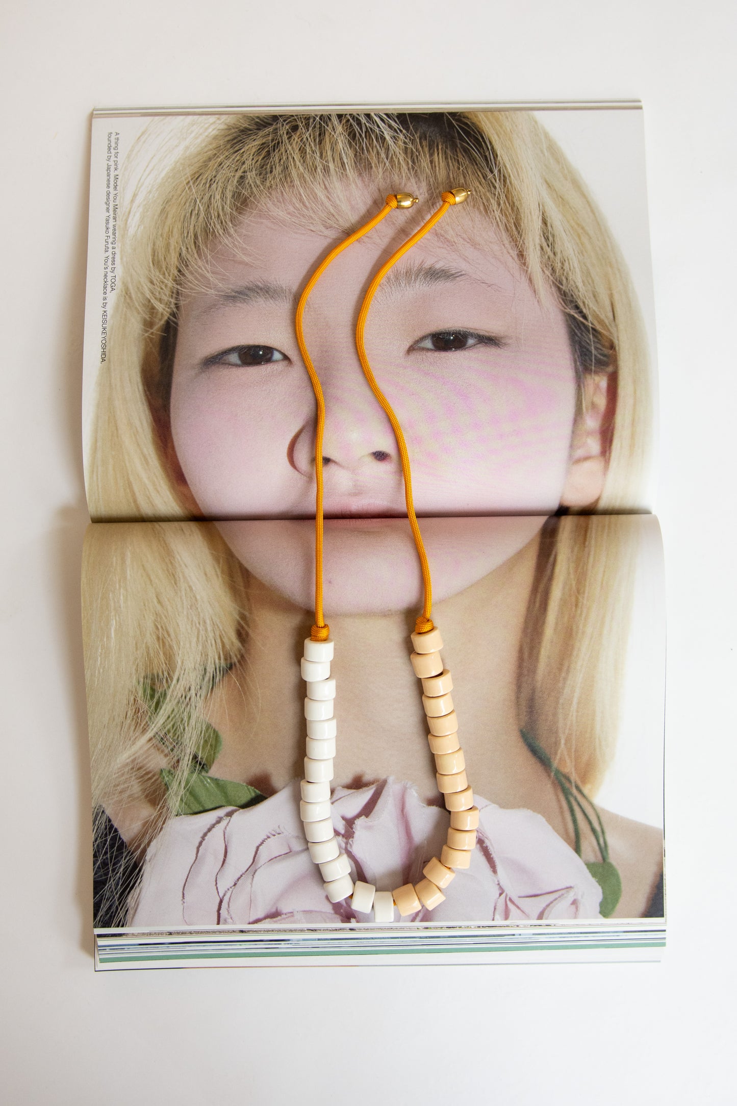 HER NEW TRIBE, Bead Two Necklace, Blank & Crepe Split Candy