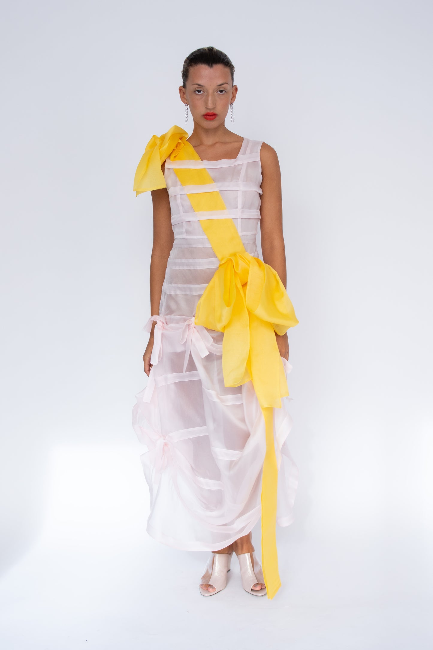 SUPER YAYA, Rosalie Dress, Pink/Yellow