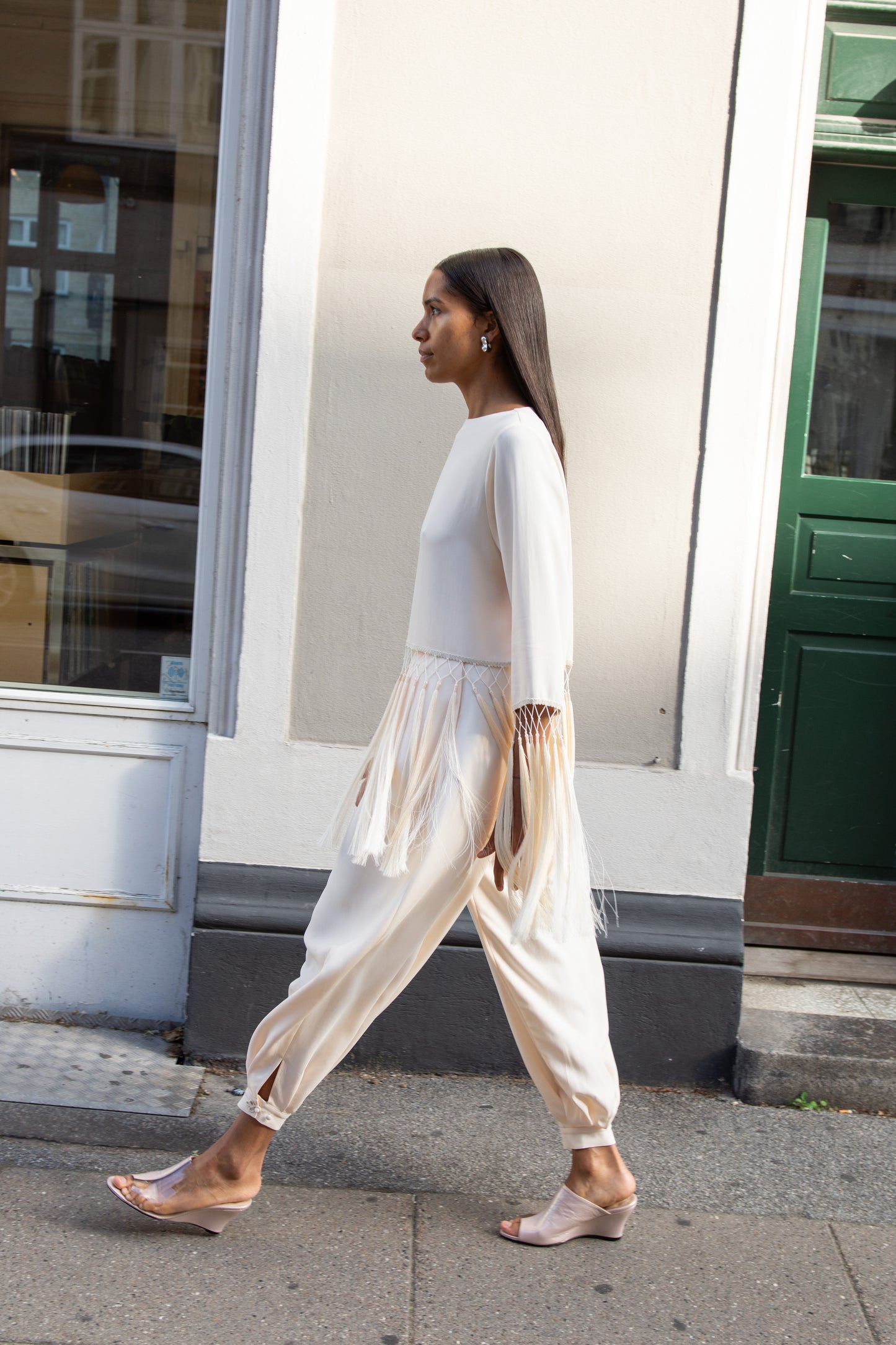 MR. LARKIN, Athena Balloon Pant, Sheer Pink