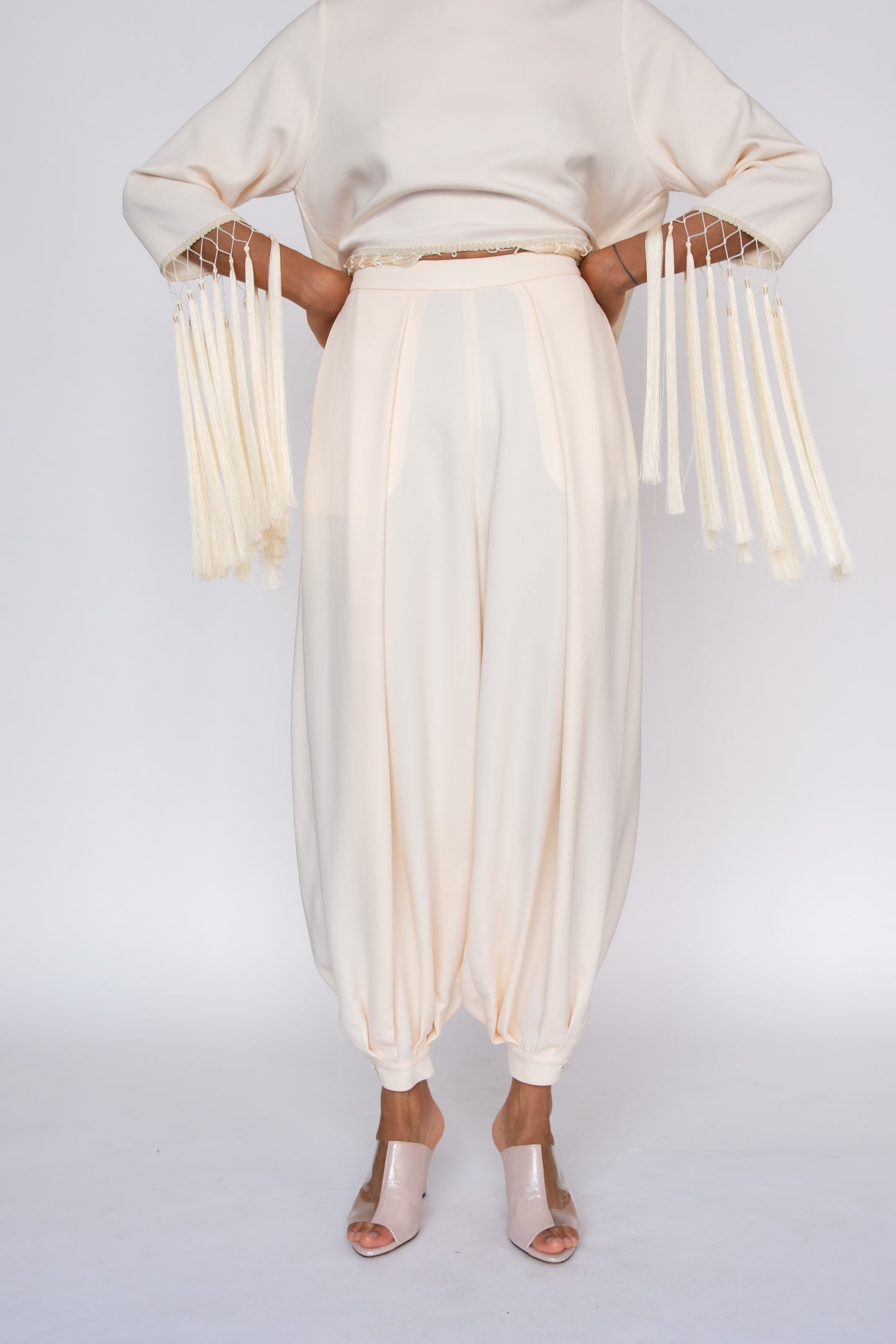 MR. LARKIN, Athena Balloon Pant, Sheer Pink