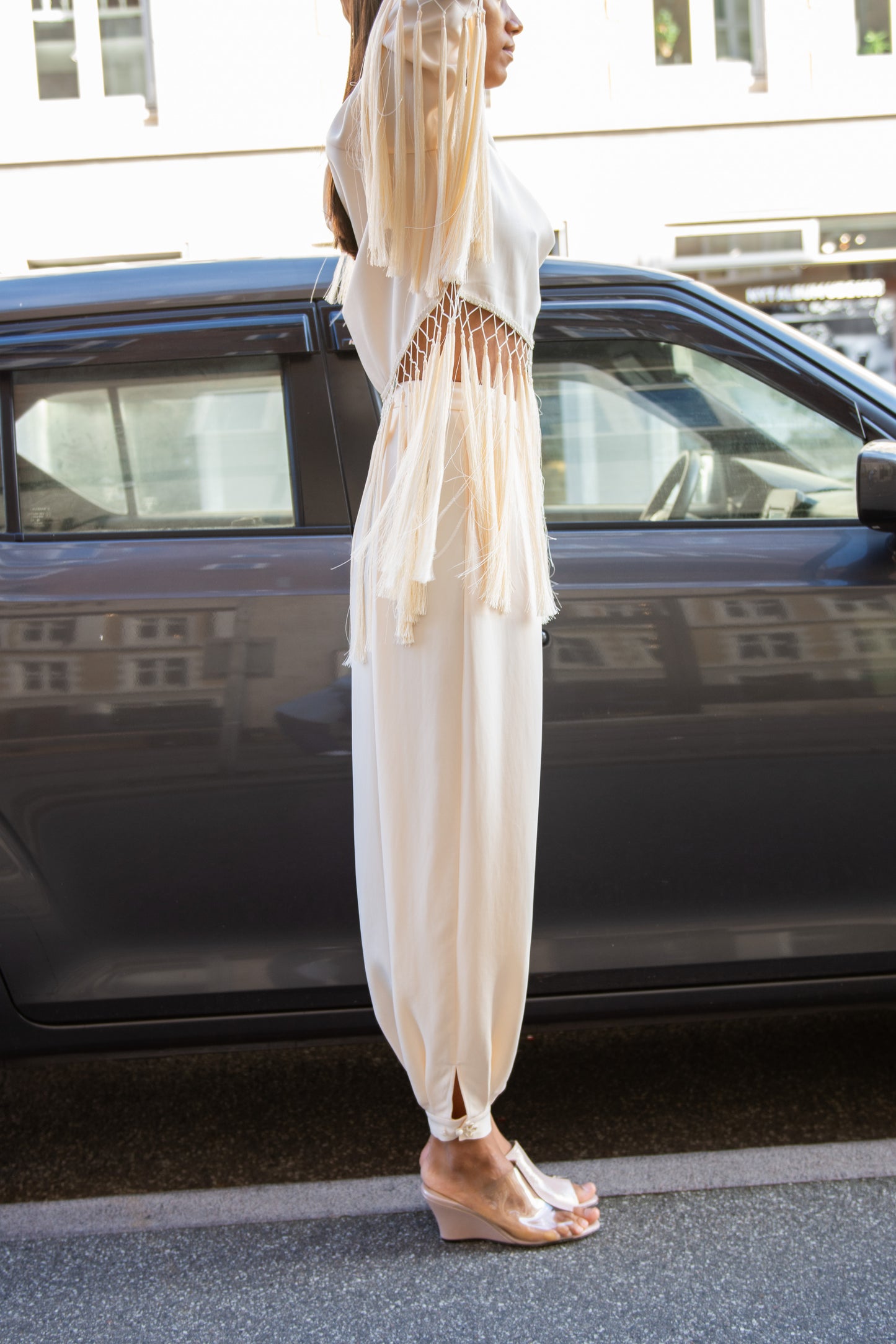 MR. LARKIN, Athena Balloon Pant, Sheer Pink