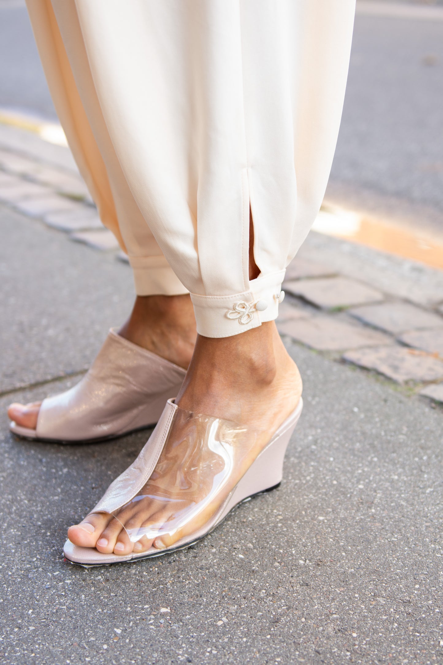 MR. LARKIN, Athena Balloon Pant, Sheer Pink