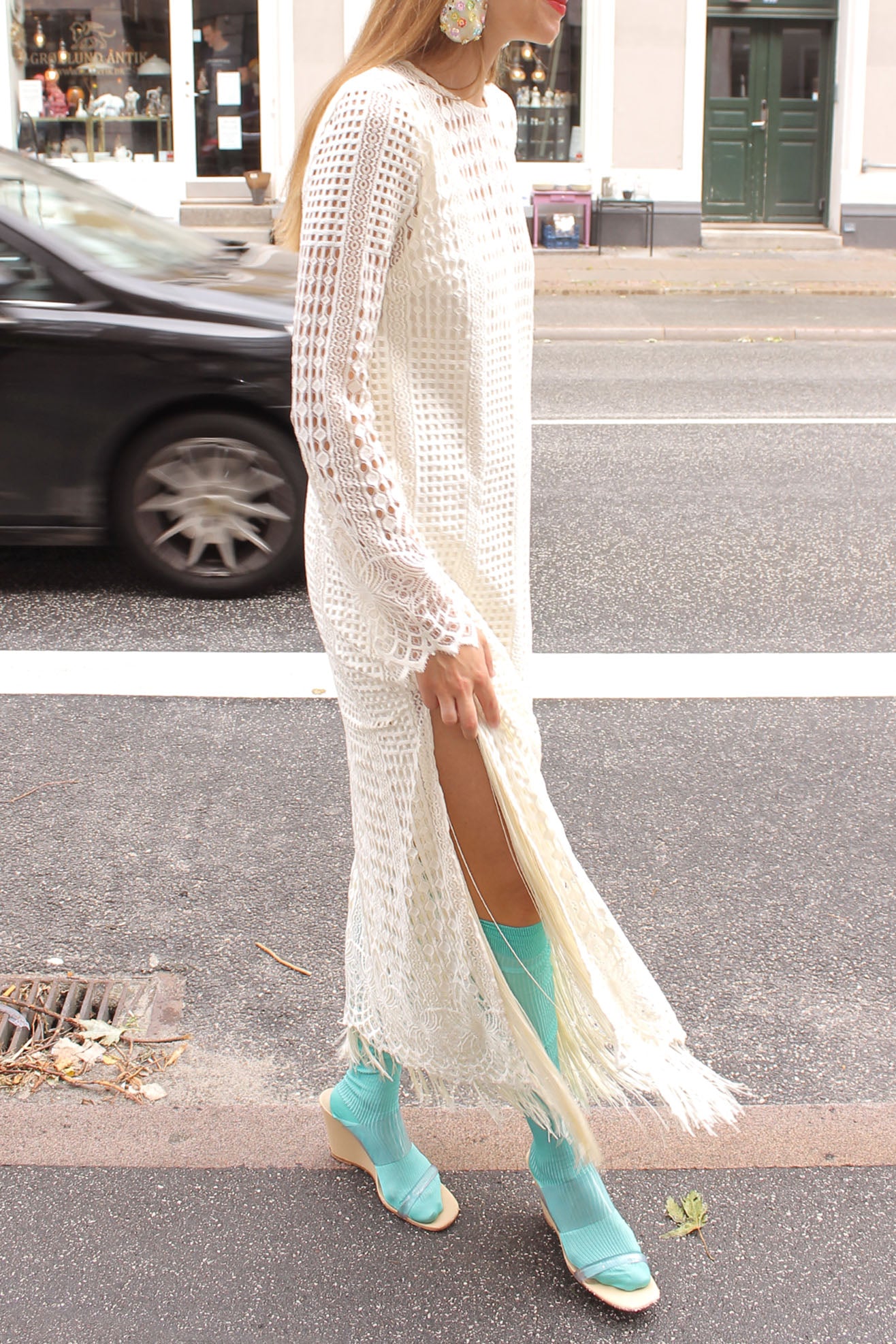 MR. LARKIN, Mara Dress, Gatsby Lace, Ivory