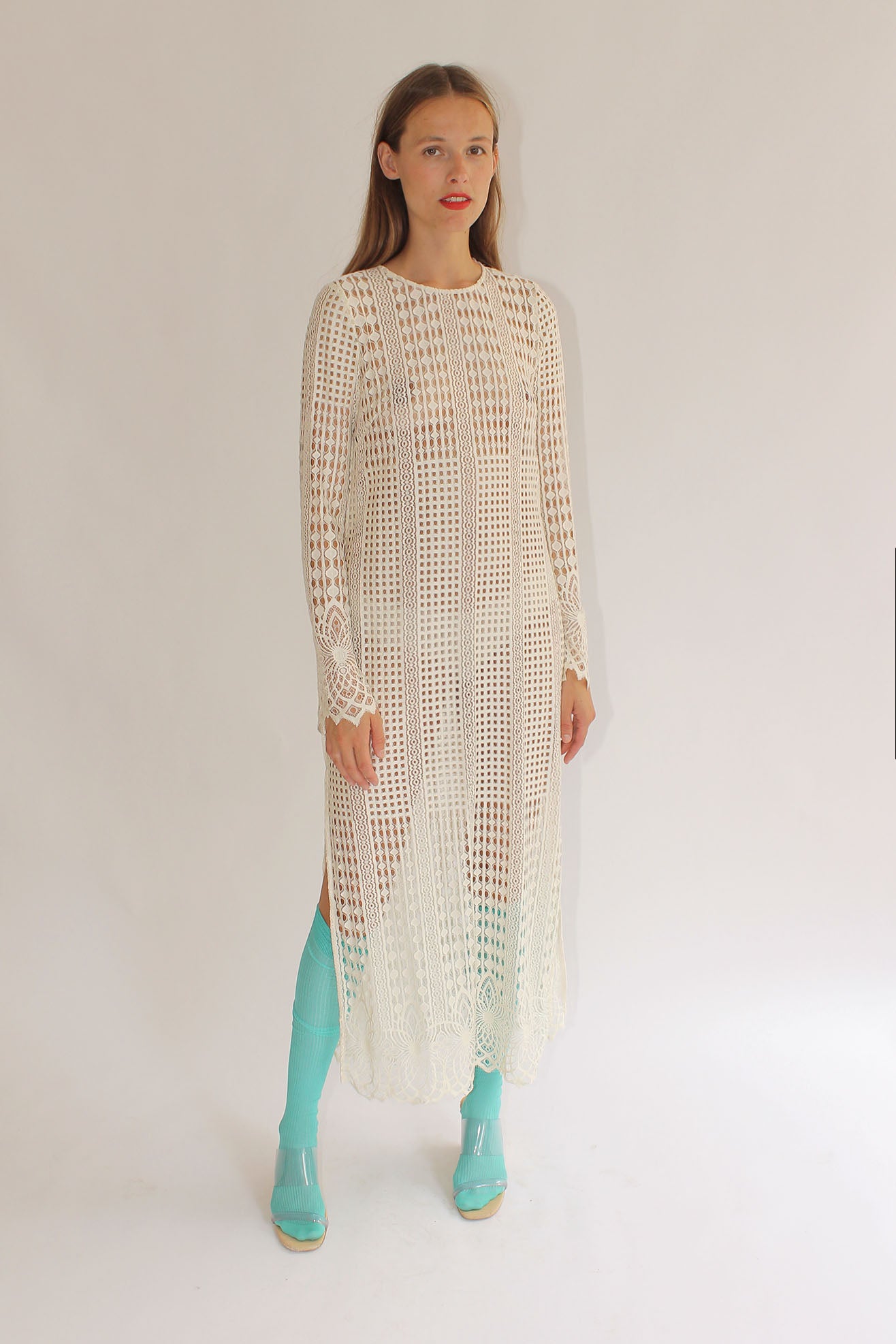 MR. LARKIN, Mara Dress, Gatsby Lace, Ivory