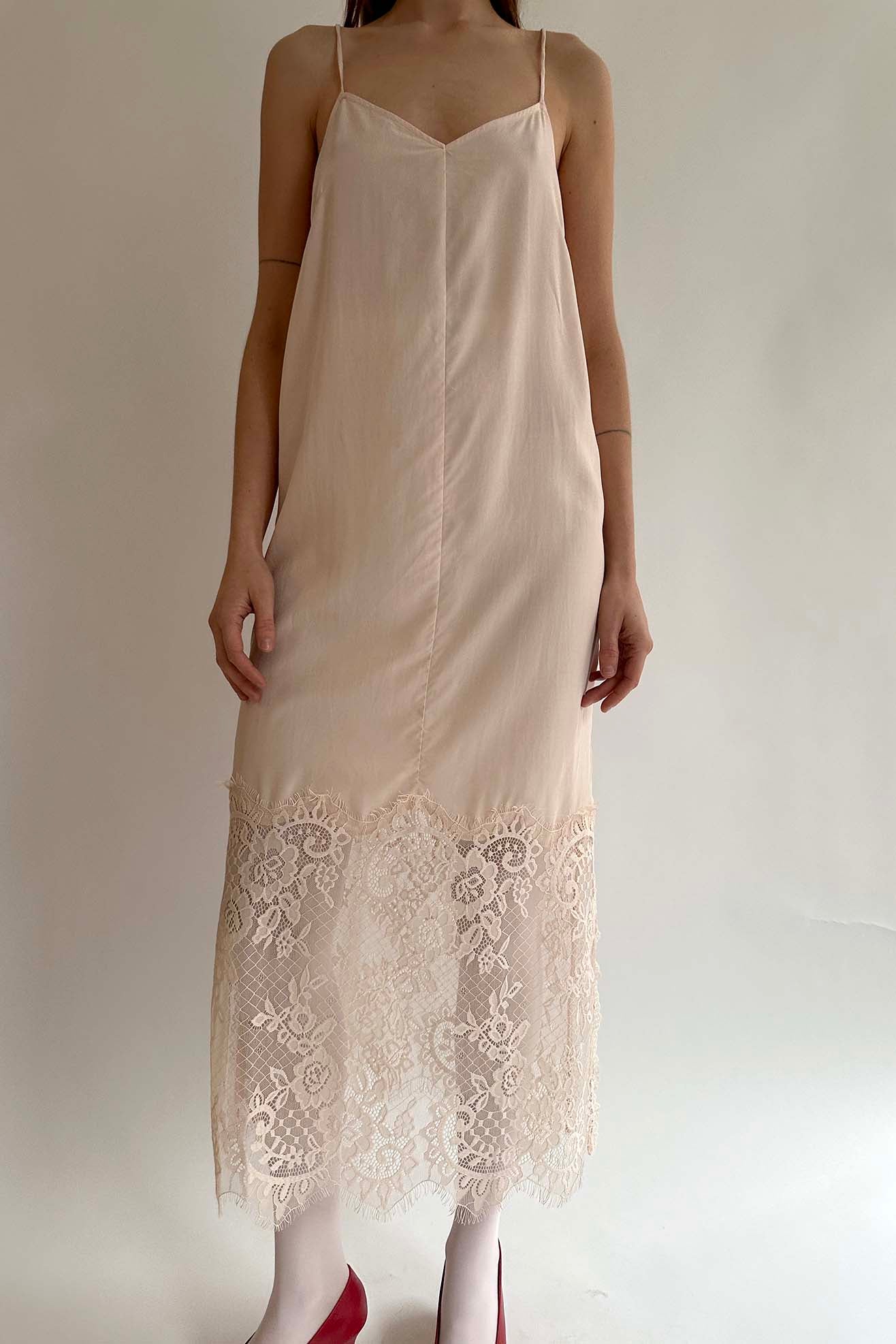 MR. LARKIN, Merci Slip Dress, Pale Peach