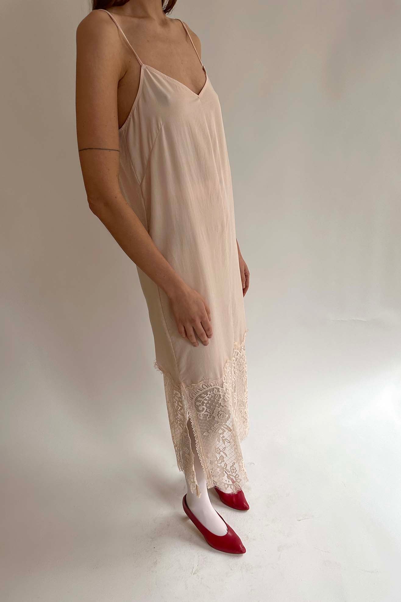 MR. LARKIN, Merci Slip Dress, Pale Peach