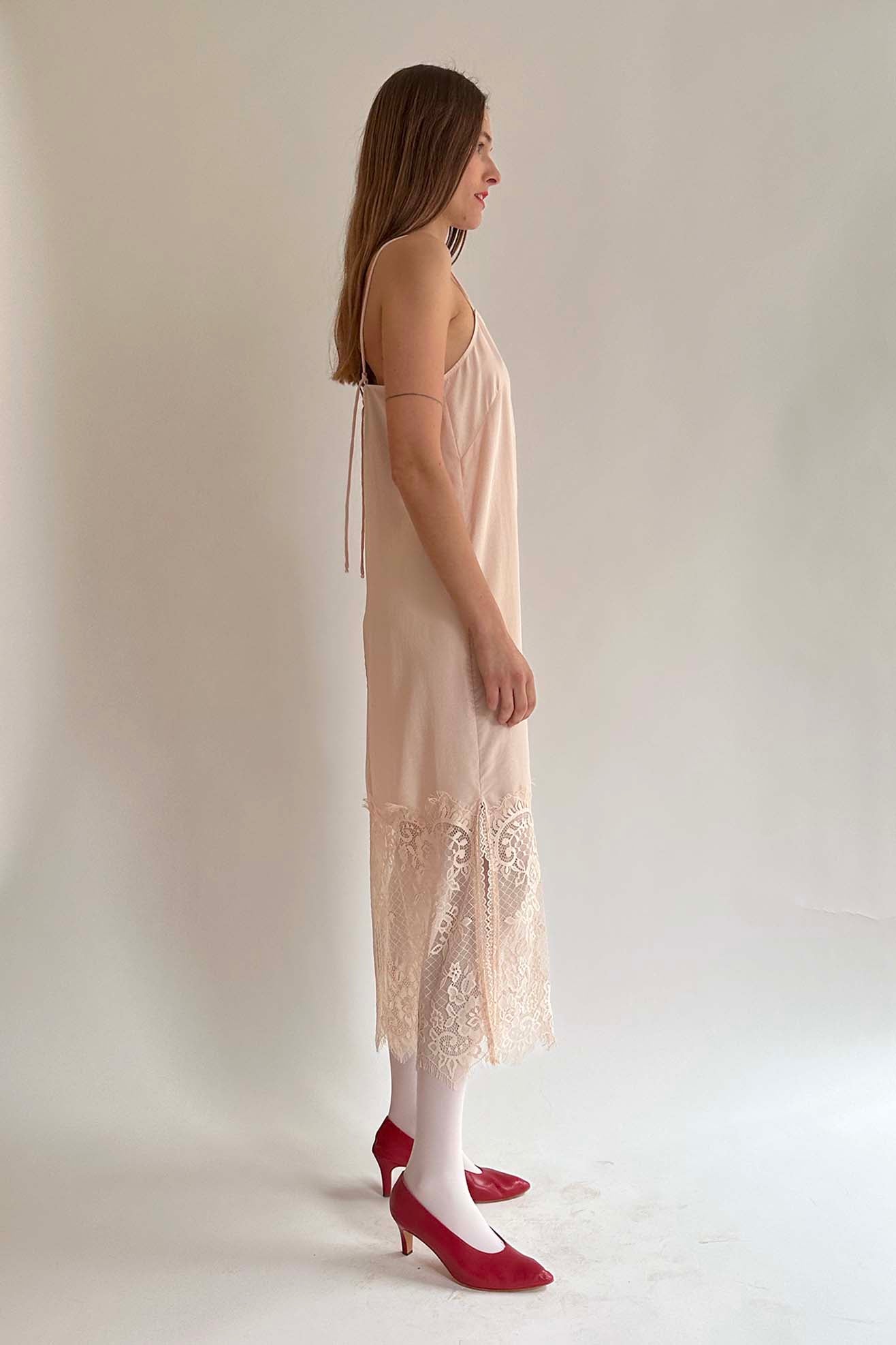 MR. LARKIN, Merci Slip Dress, Pale Peach