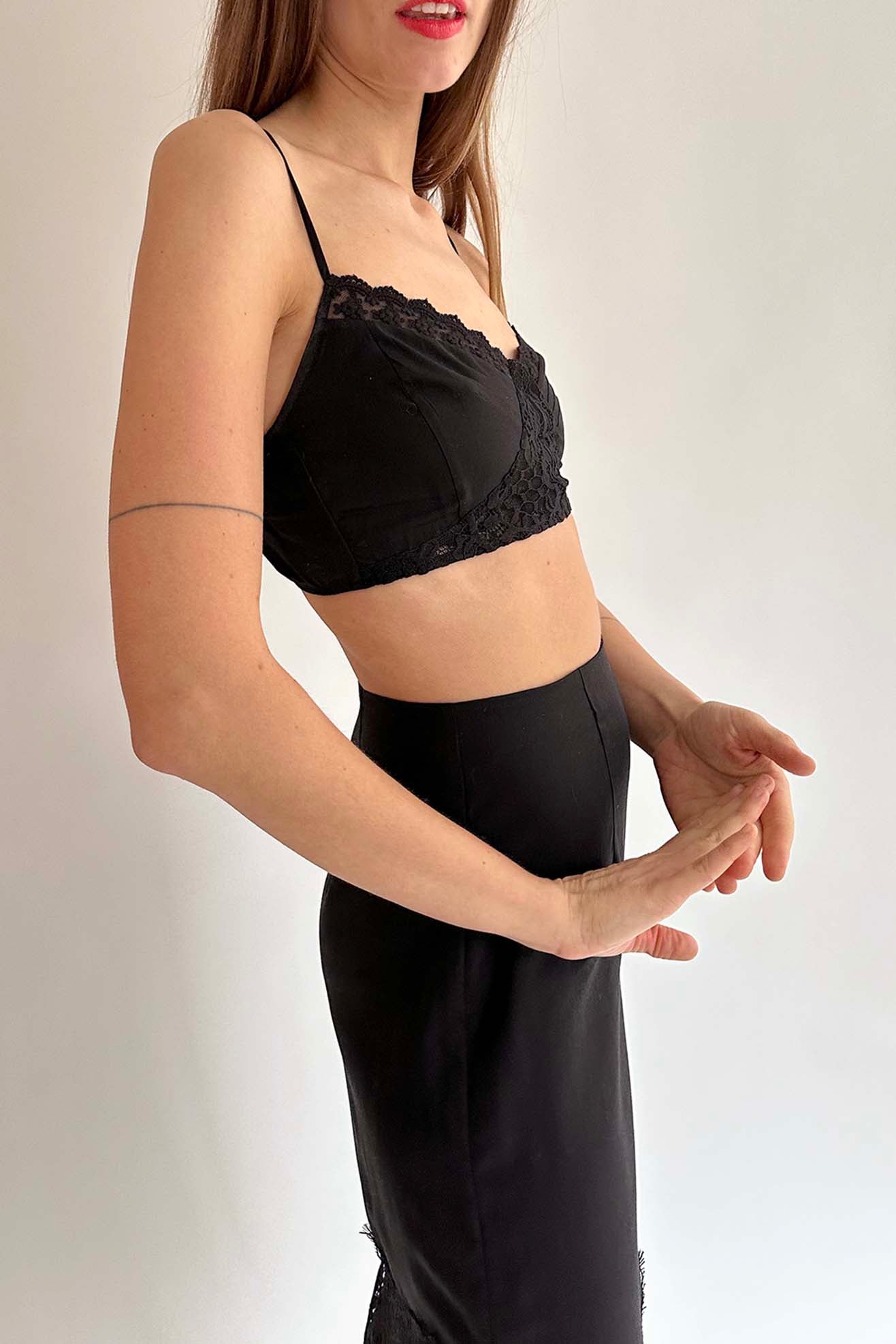 MR. LARKIN, Petite Bralette, Black