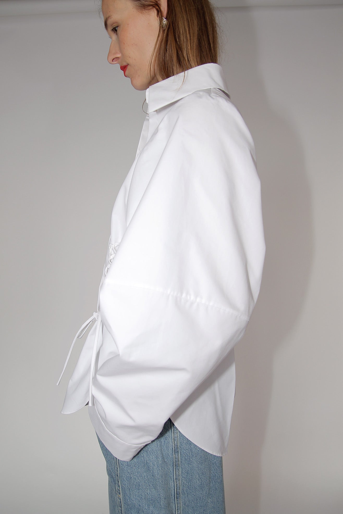 MR. LARKIN, Roberta Corset Shirt, Off White