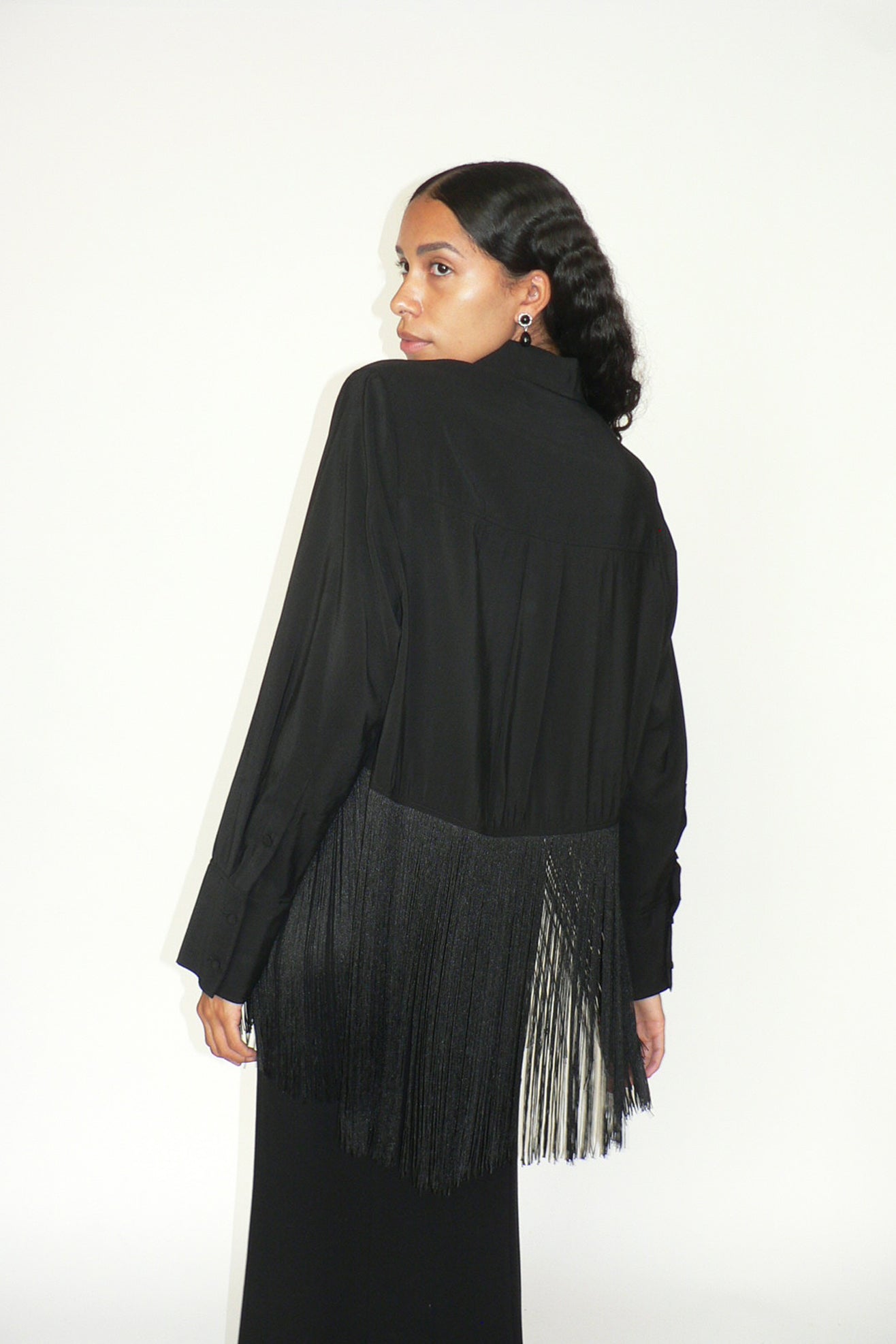 MR. LARKIN, Tassel Shirt, Black