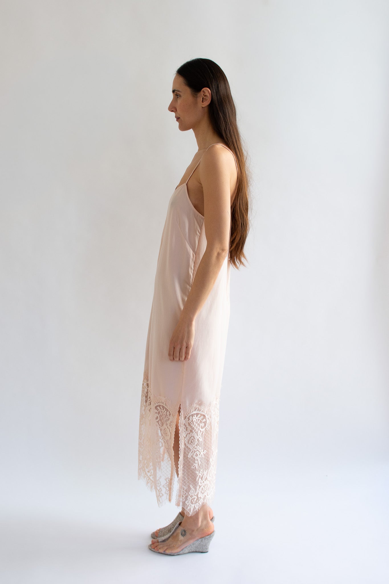 MR. LARKIN, Merci Slip Dress, Pale Peach