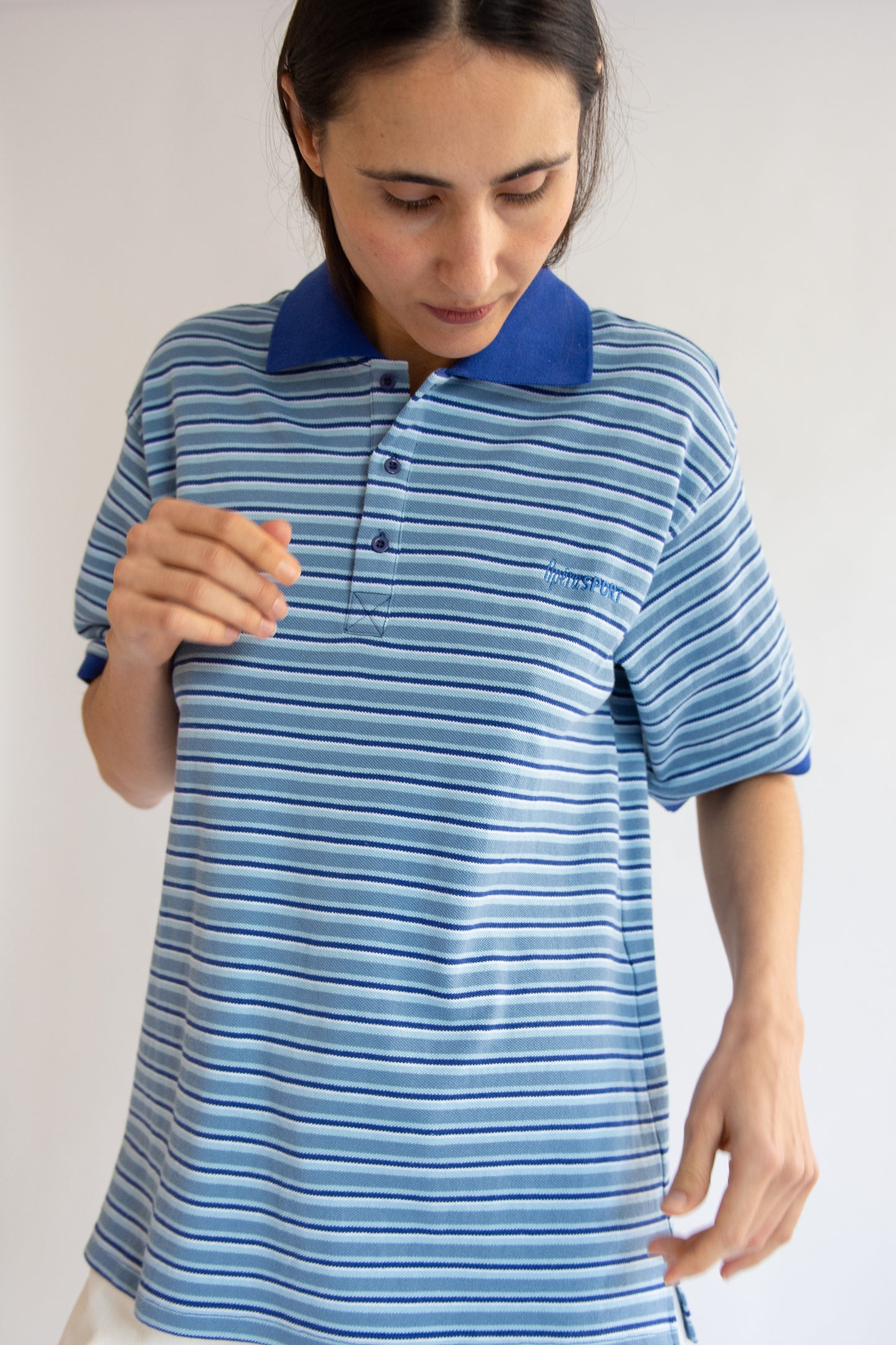 OPÉRASPORT, Neo Unisex Polo, Blue Stripes