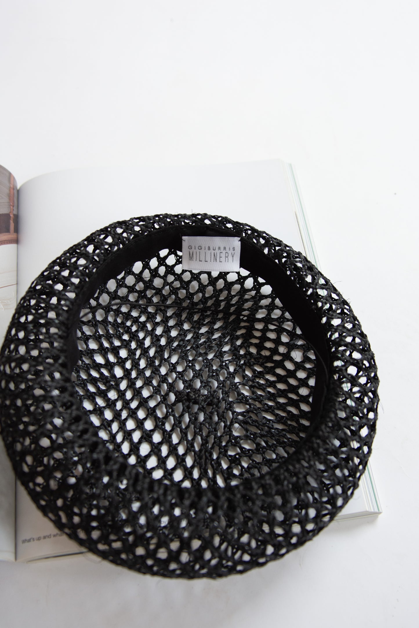 Gigi Burris, Coco Straw Beret, Black