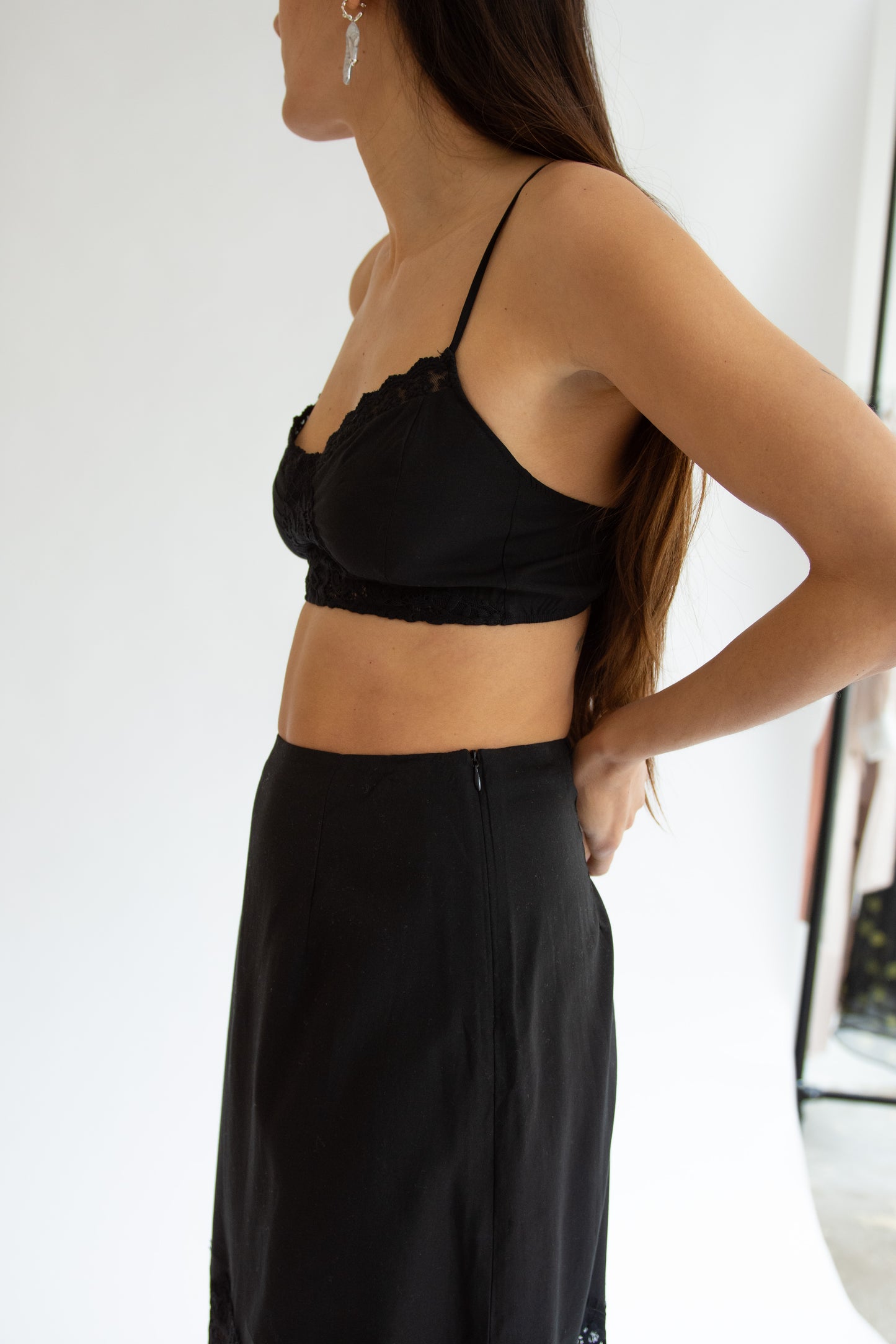 MR. LARKIN, Petite Bralette, Black