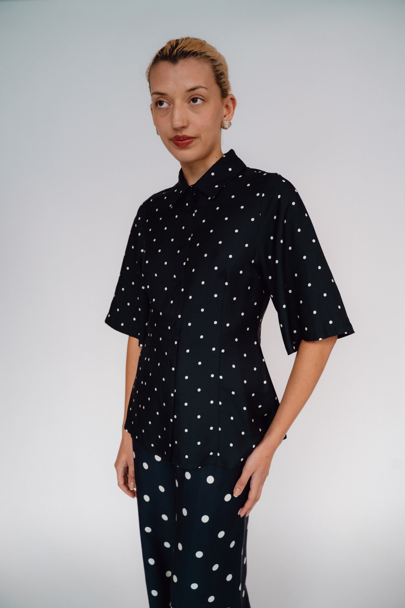 MR. LARKIN, Tillie Shirt, Black