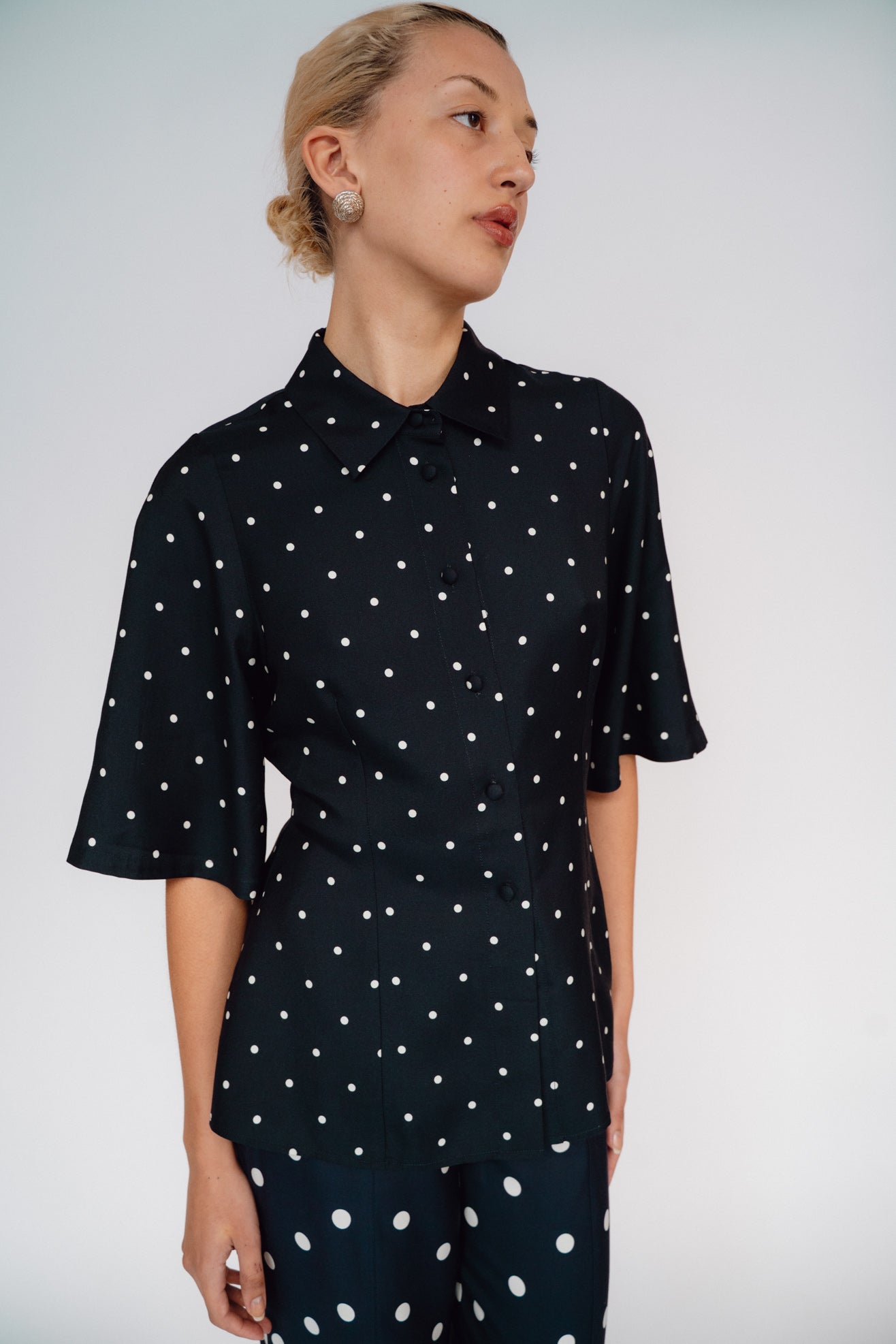 MR. LARKIN, Tillie Shirt, Black