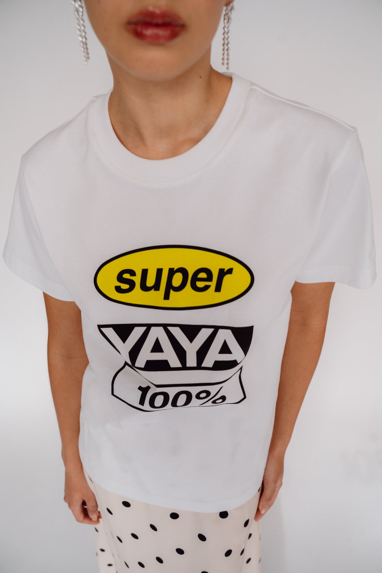 SUPER YAYA, Logo Classic T-shirt, White