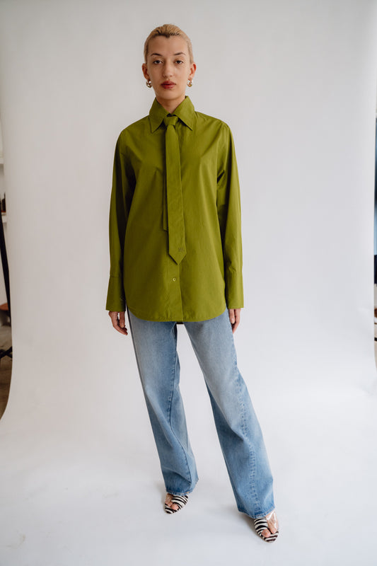 MR. LARKIN, Patty Tie Shirt, Olive