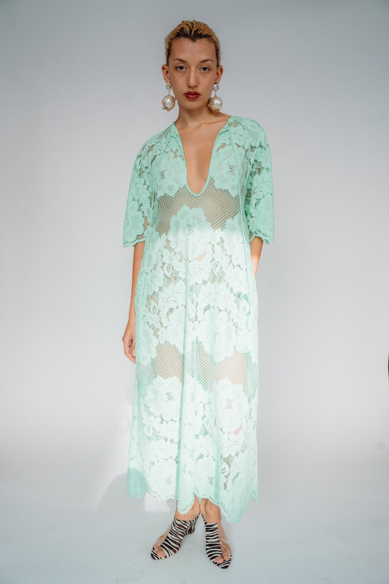 MR. LARKIN, Lola Dress, Seafoam