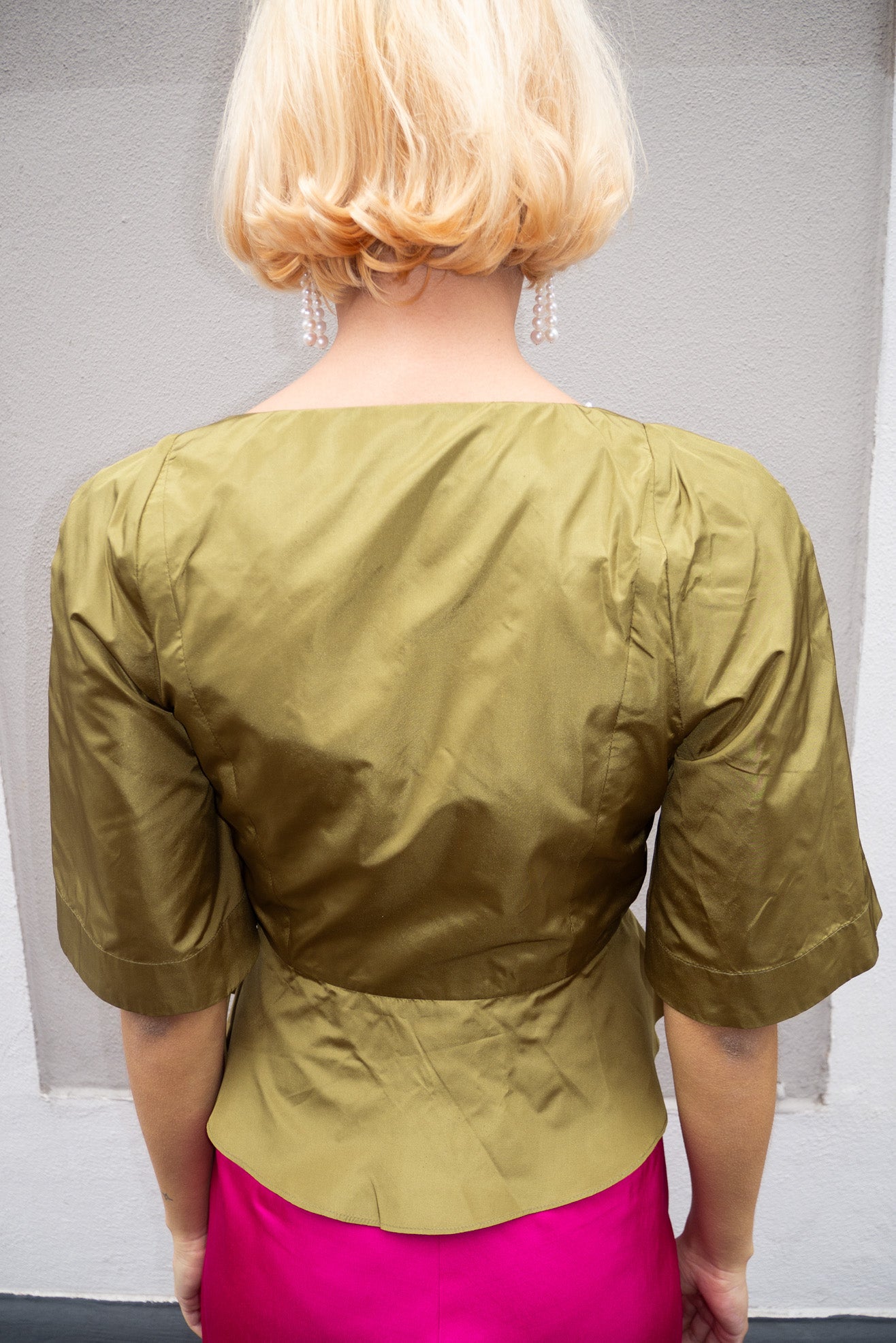 MR. LARKIN, Paloma Wrap Top, Olive