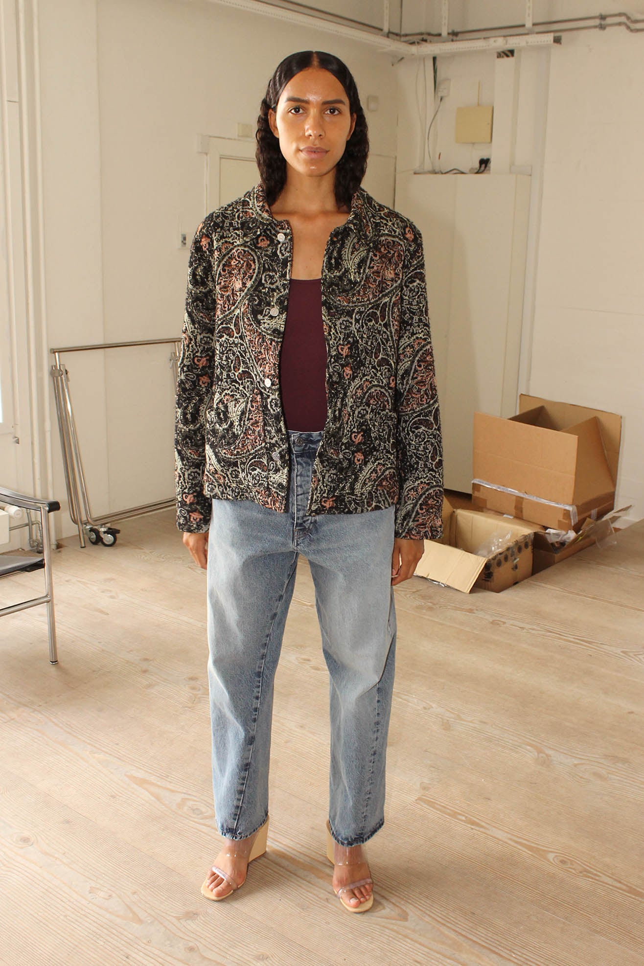 SUNFLOWER, Worker Jacket, Black