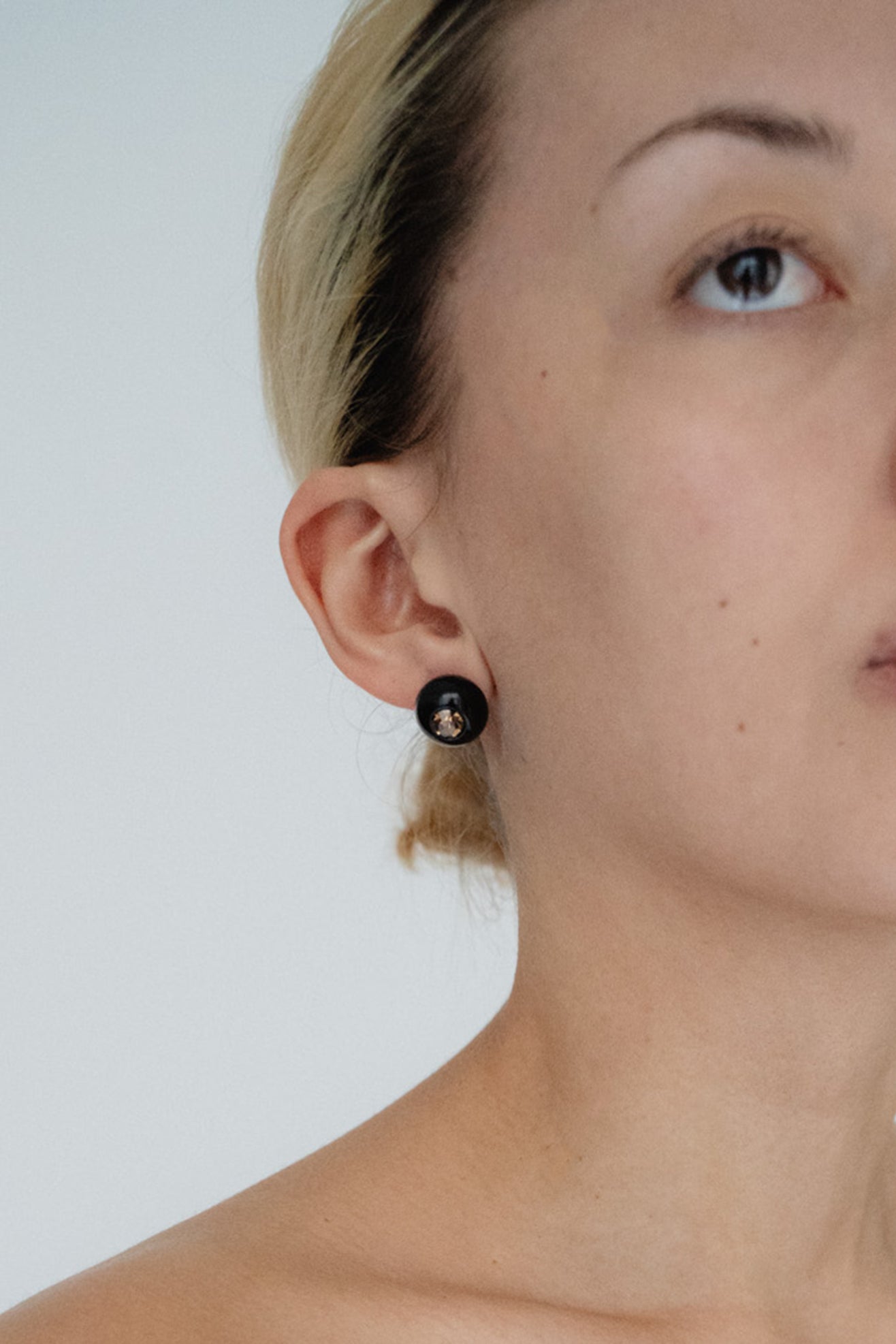RACHEL COMEY, Studded Globe Earring, Black