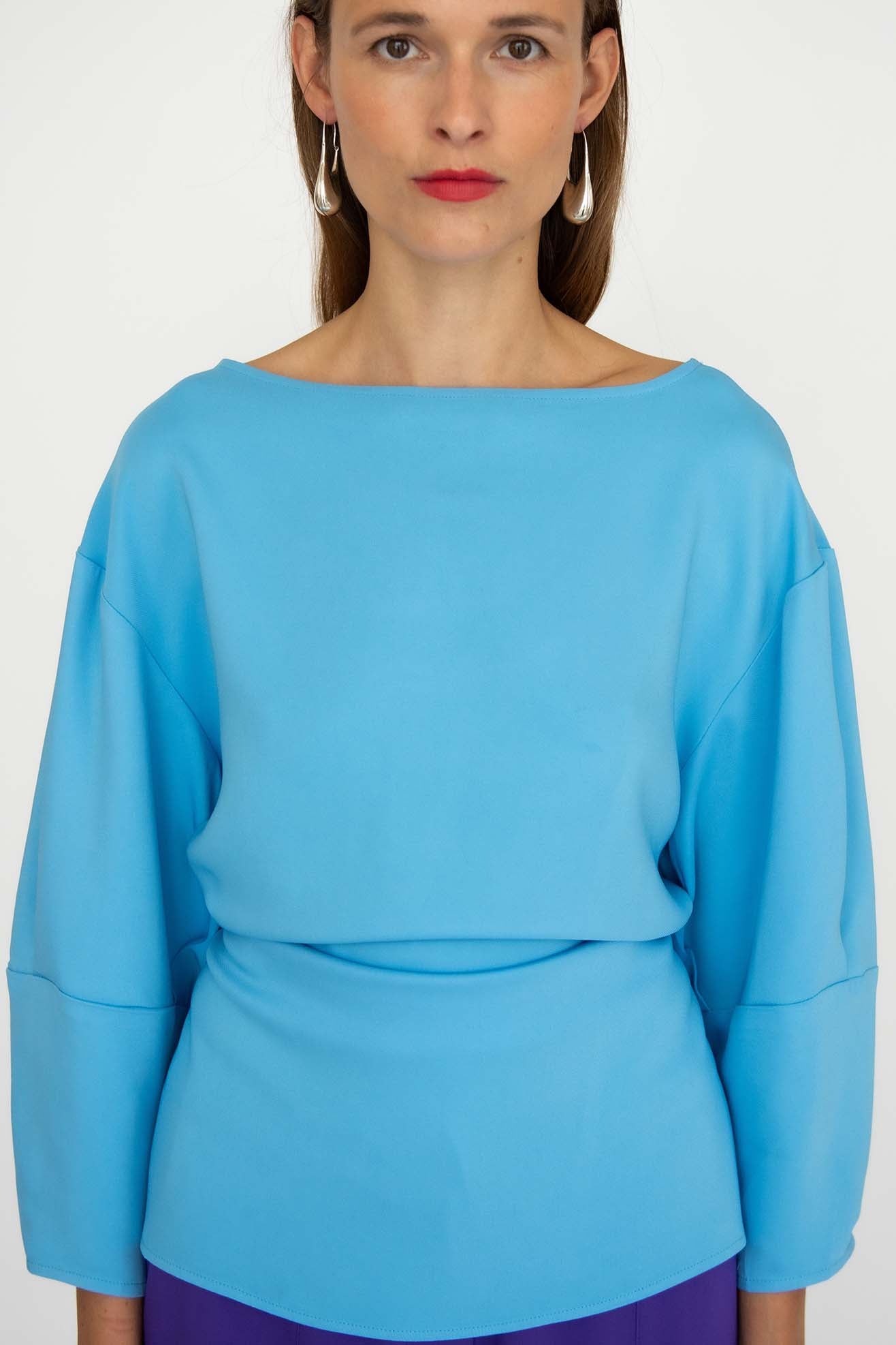 MR. LARKIN, Sloane Top, Sky Blue (Pre-Order Ships by Sept 26th)