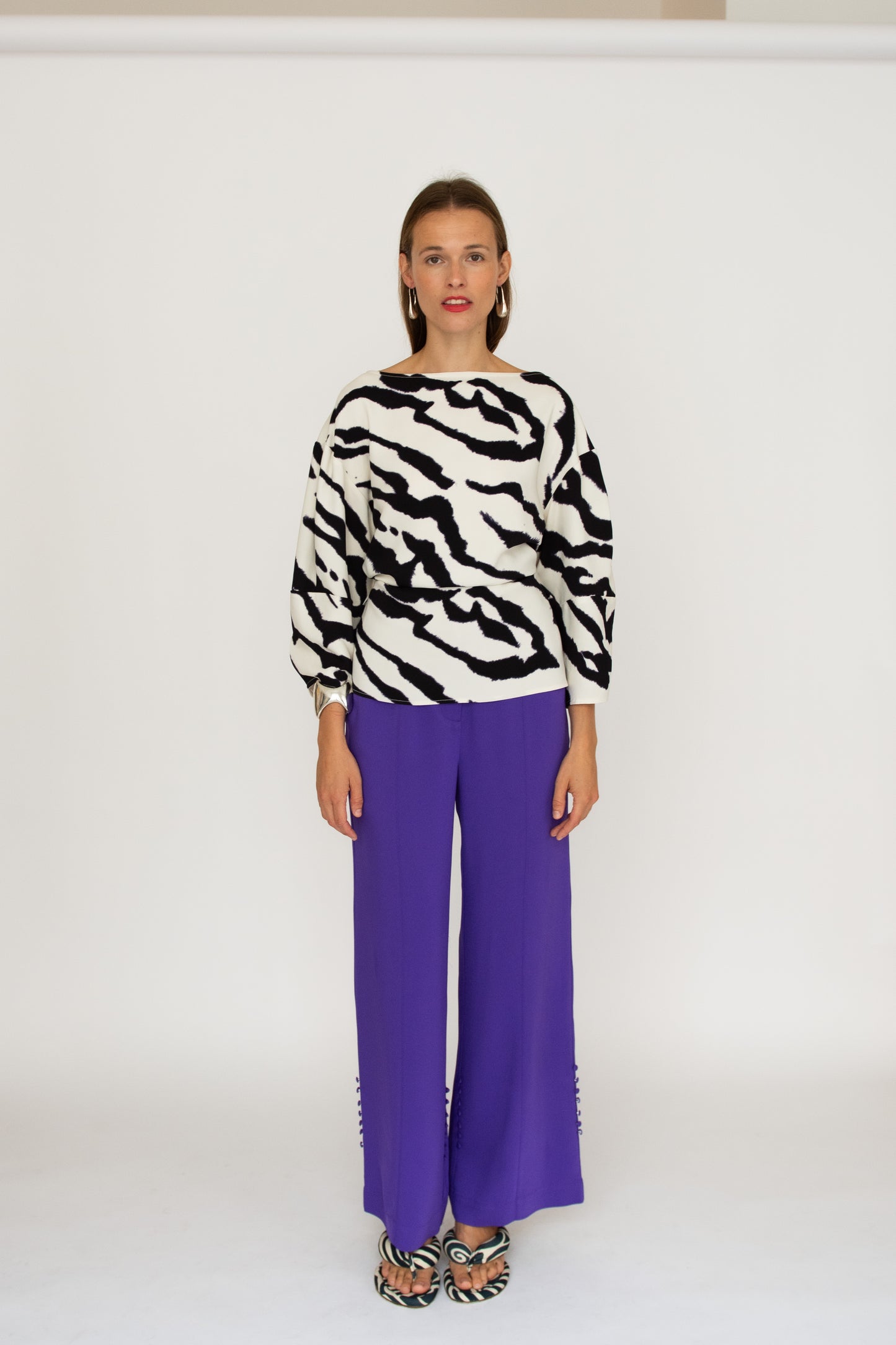 MR. LARKIN, Sloane Top, Zebra Ivory (Pre- Order Ships by Sept 26th)
