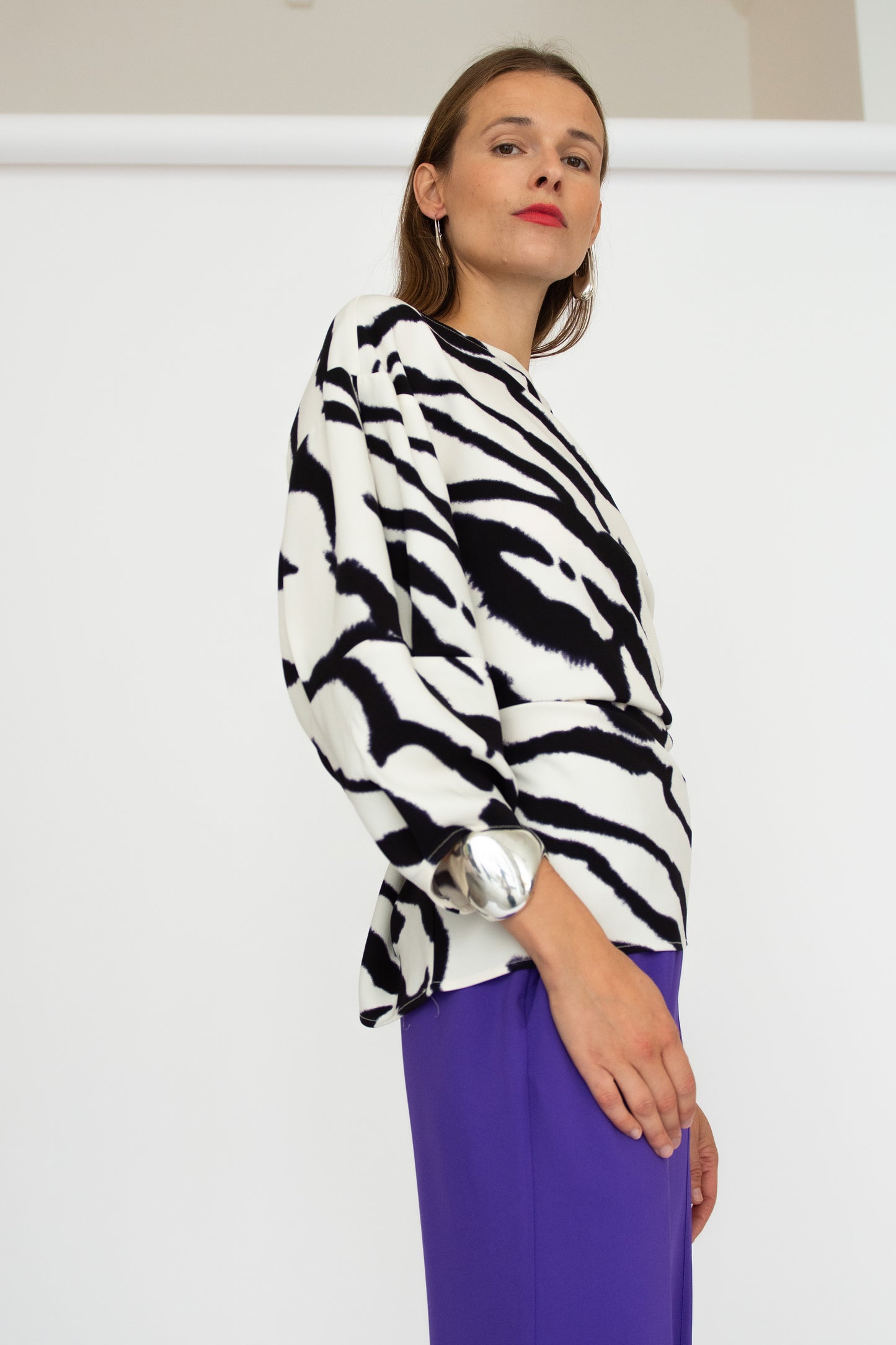 MR. LARKIN, Sloane Top, Zebra Ivory (Pre- Order Ships by Sept 26th)