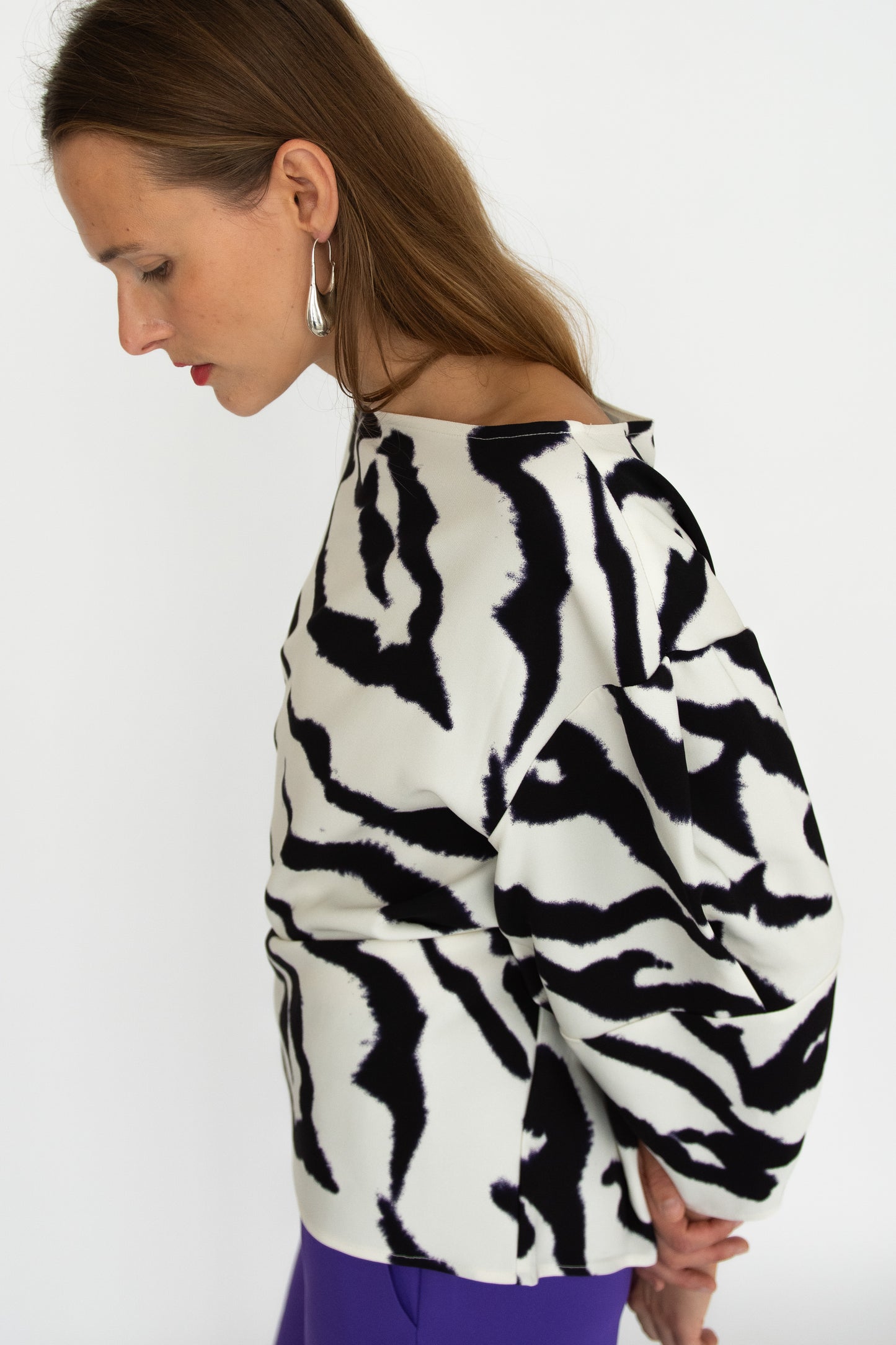 MR. LARKIN, Sloane Top, Zebra Ivory (Pre- Order Ships by Sept 26th)