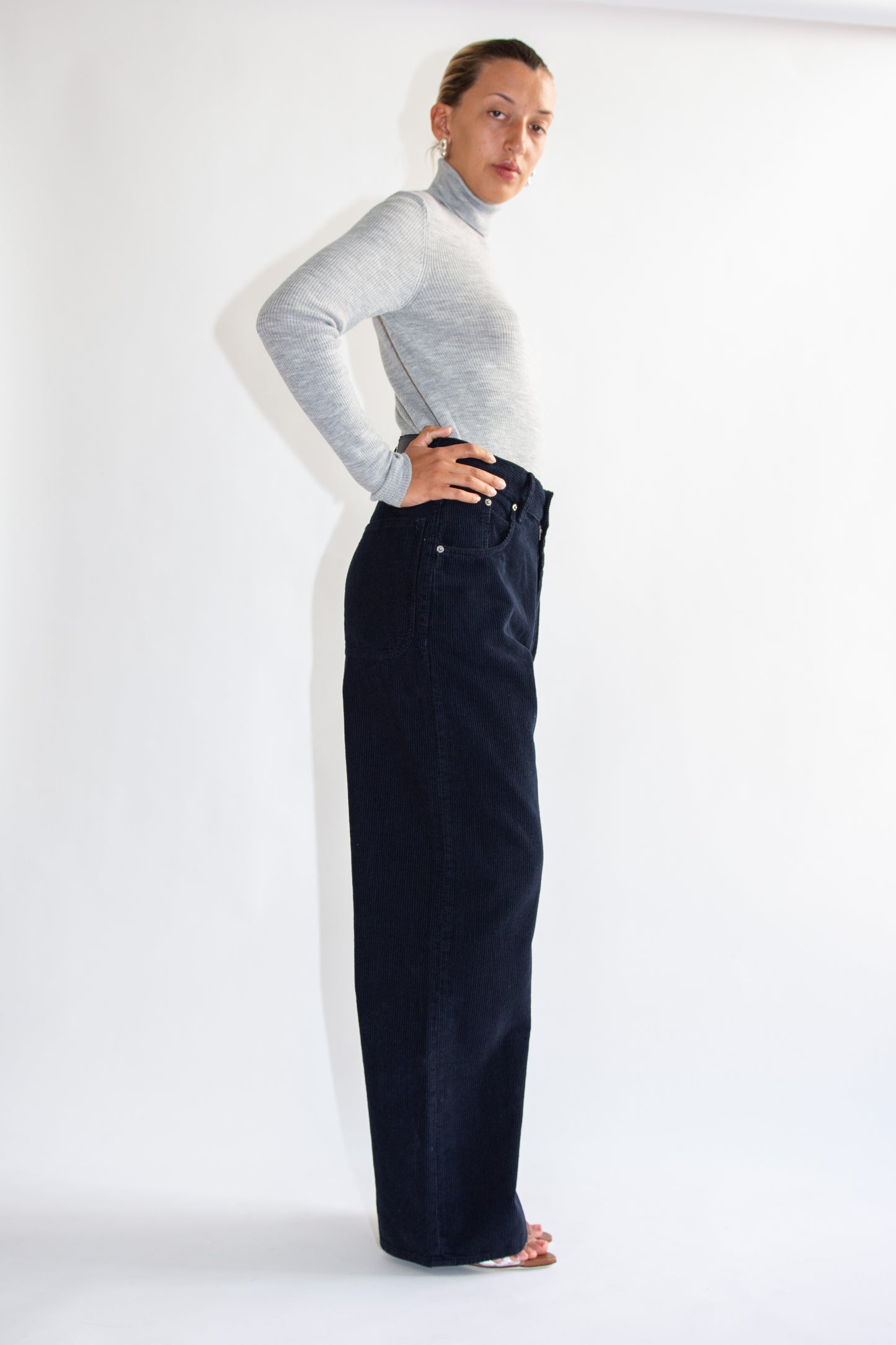 SUNFLOWER, Super Wide Pant, Navy