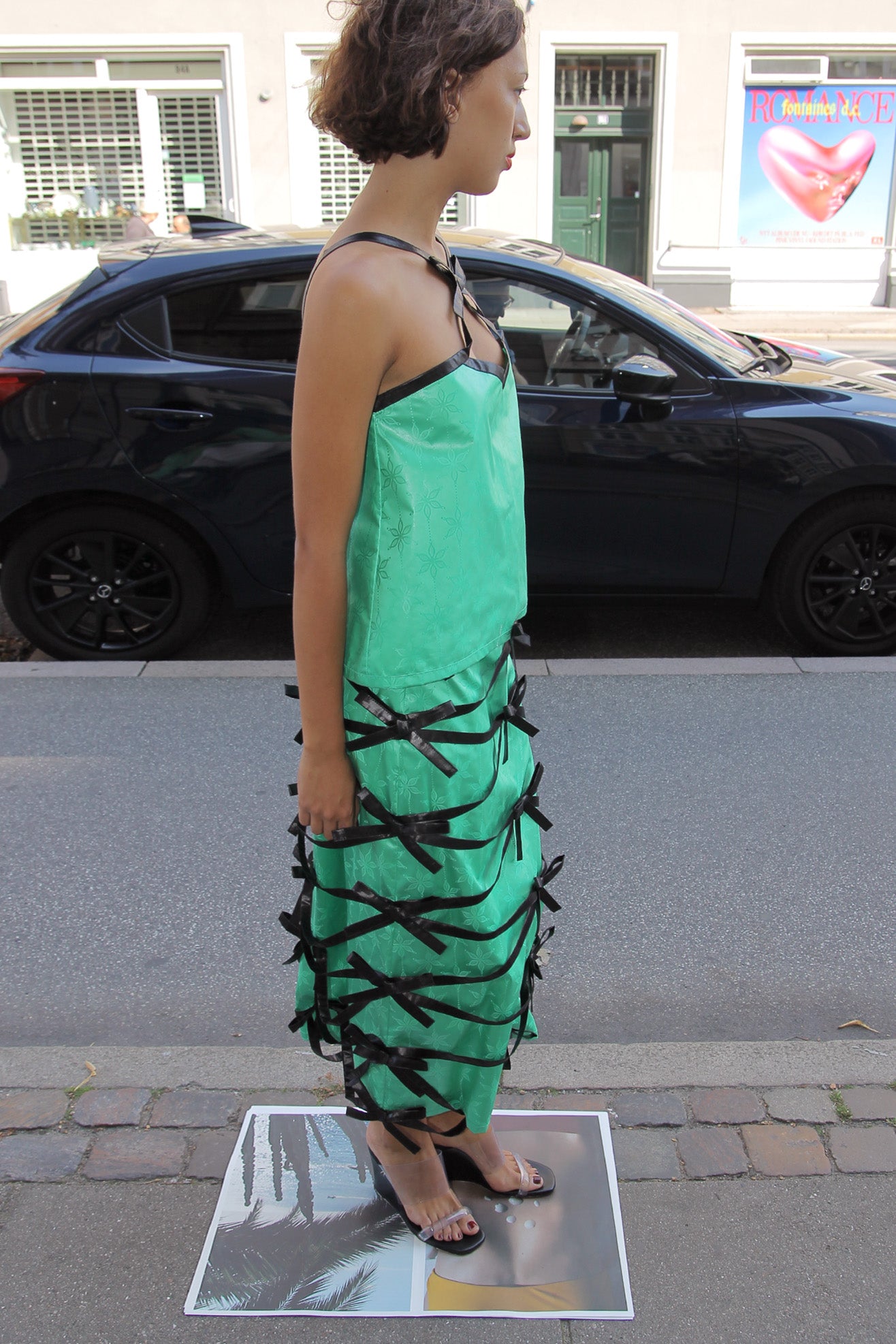 SUPER YAYA, Reda & Rym Midi Skirt, Apple Green