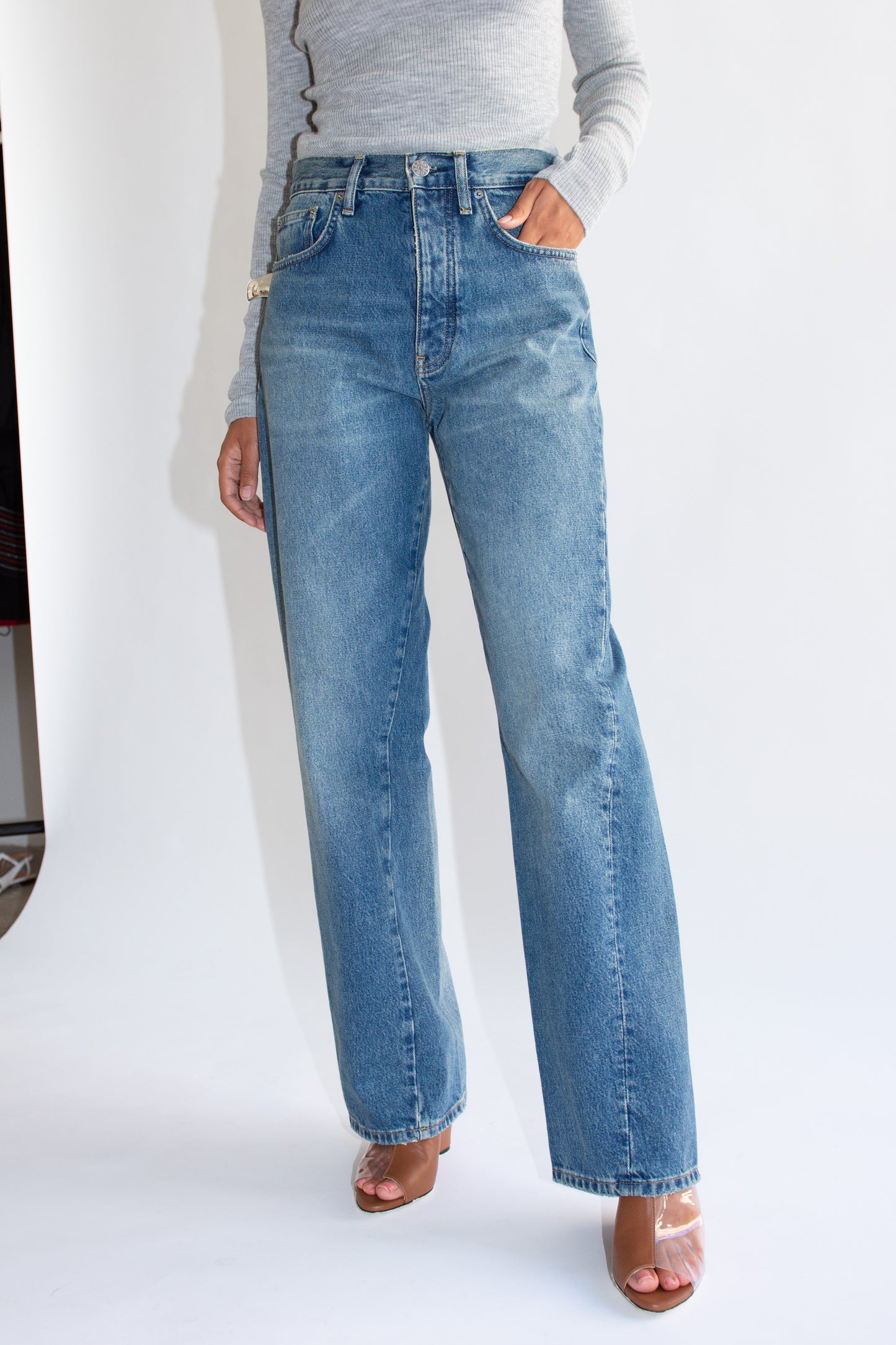SUNFLOWER, Wide Twist Jean, Dark Blue Vintage