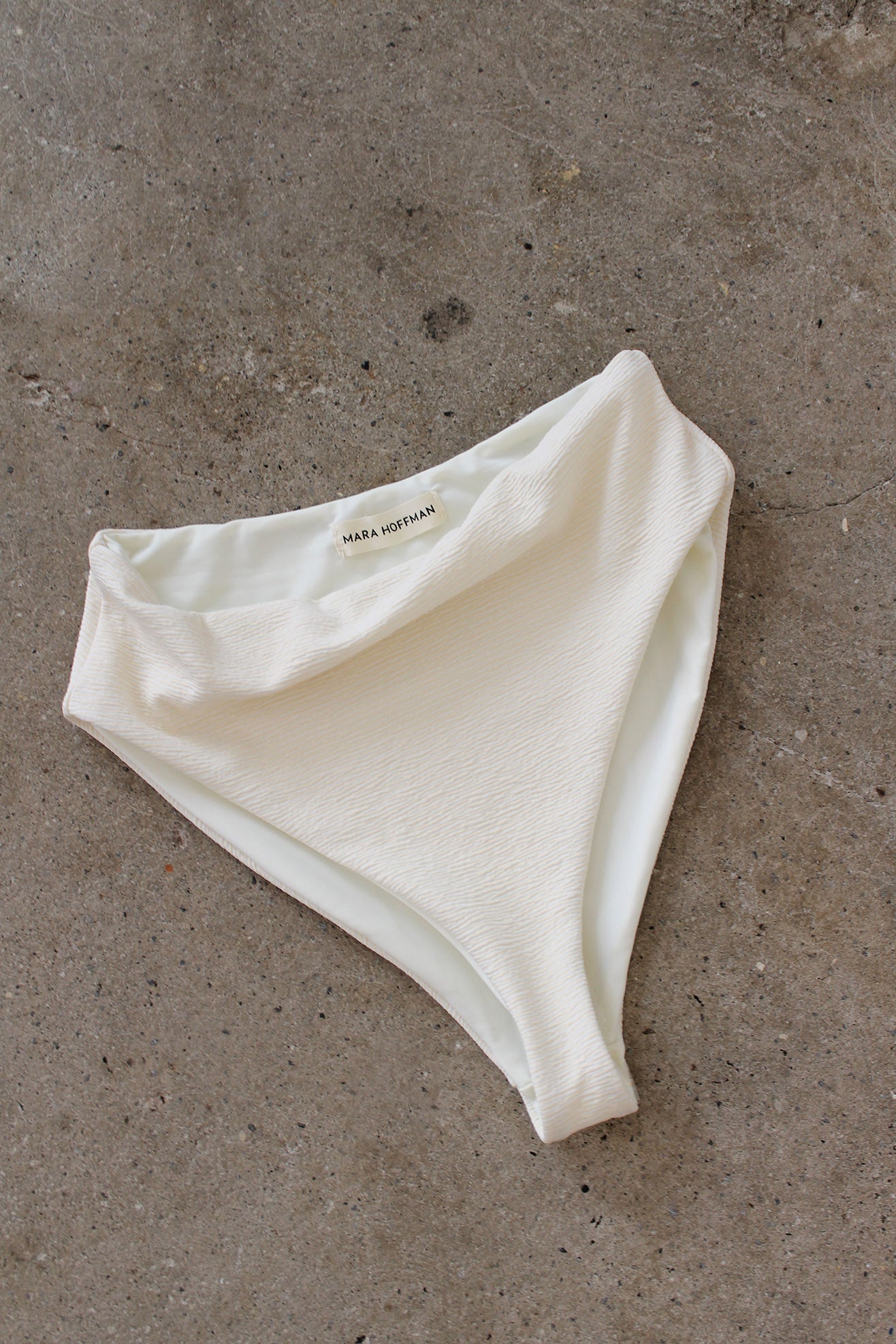 MARA HOFFMAN, Imina Bikini Bottom, White, Front View