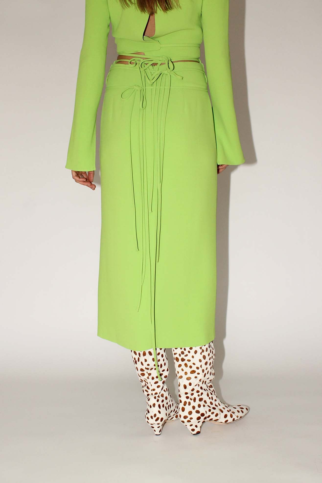 MR. LARKIN, Lou Lou Tie Skirt, Lime