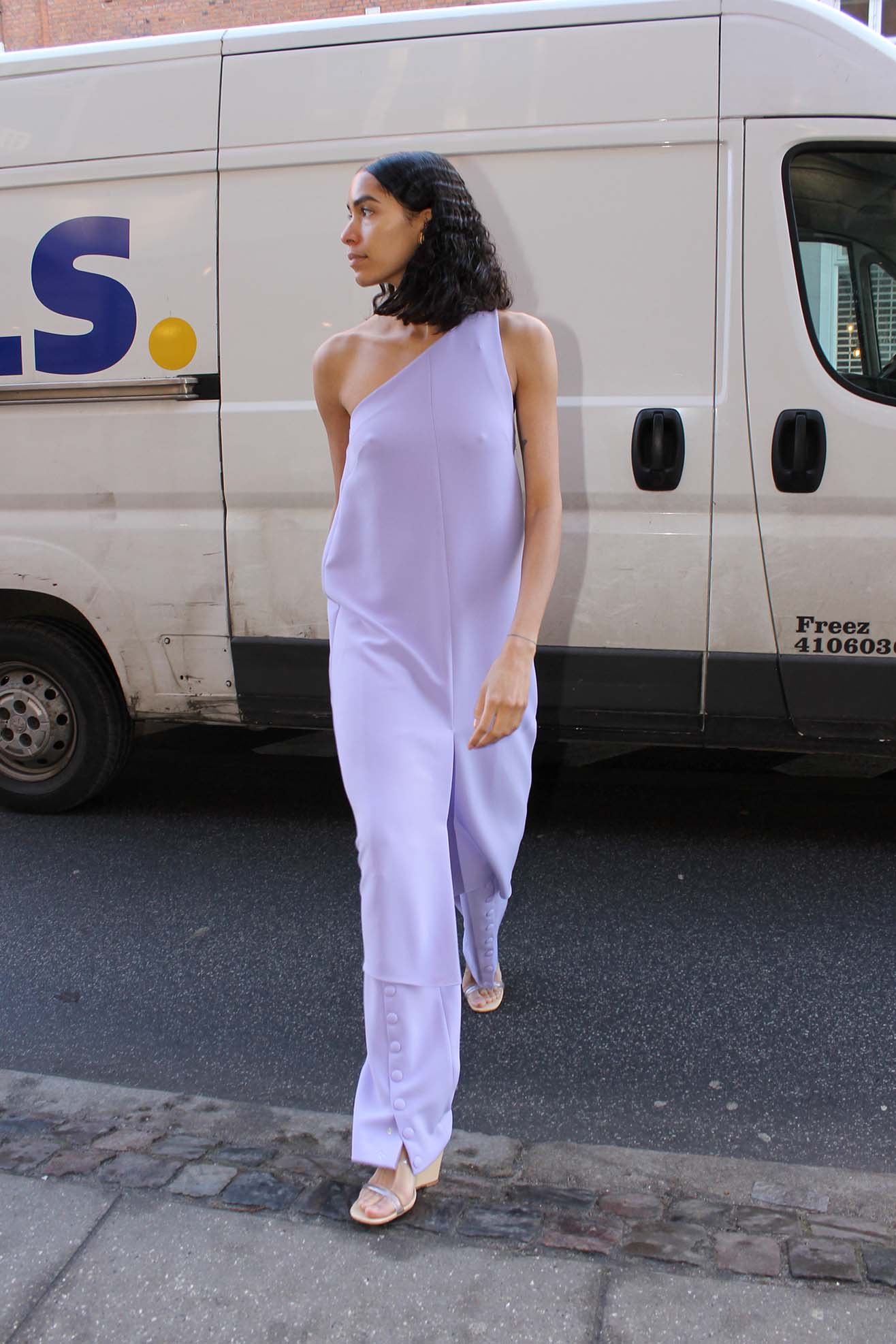 MR. LARKIN, Oda Dress, Purple