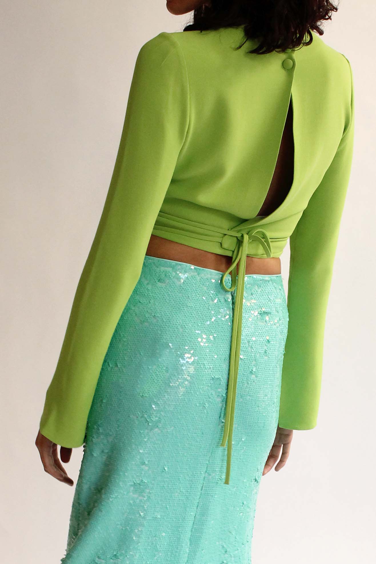 MR. LARKIN, Tess Tie Top, Lime