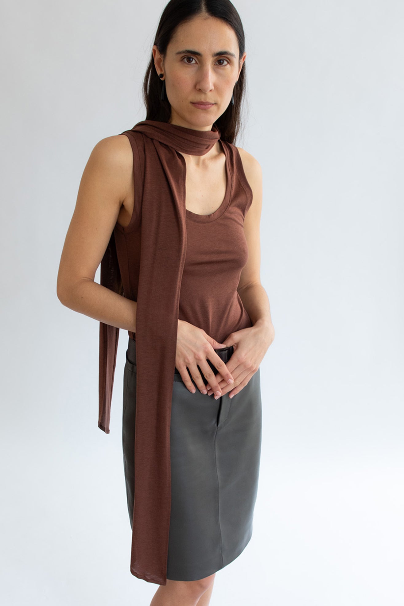LAMIA LAGHA, LouLou Top, Brown