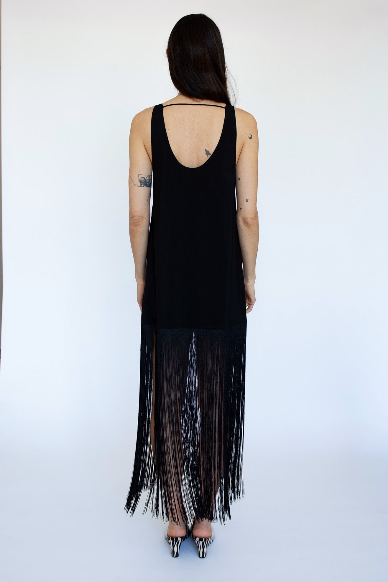 MR. LARKIN, Tassel Slip Dress, Black Mr. Larkin MR. LARKIN, Tassel Slip Dress, Black Mr. Larkin