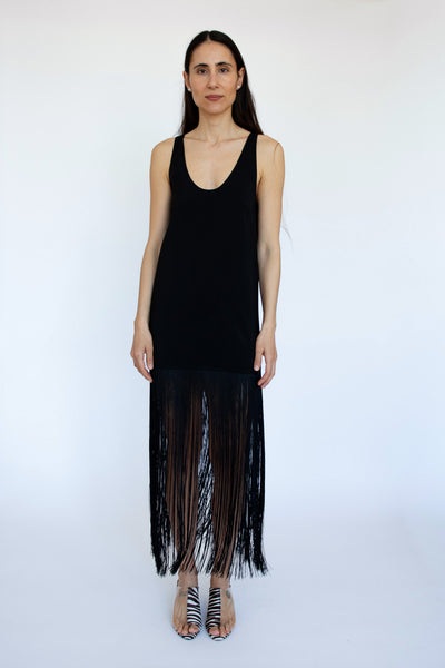 MR. LARKIN, Tassel Slip Dress, Black Mr. Larkin MR. LARKIN, Tassel Slip Dress, Black Mr. Larkin