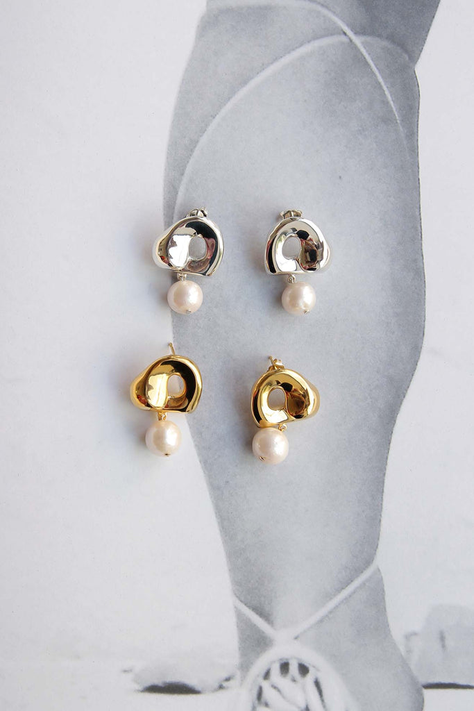 AGMES, Sandra Earrings, Gold Vermeil or Sterling Silver