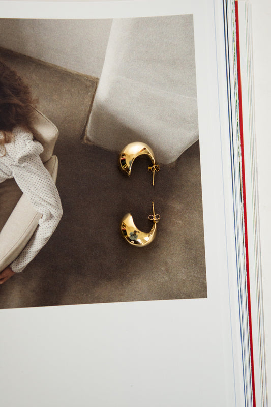 COMPLETEDWORKS, Curve Earrings, Gold Plated