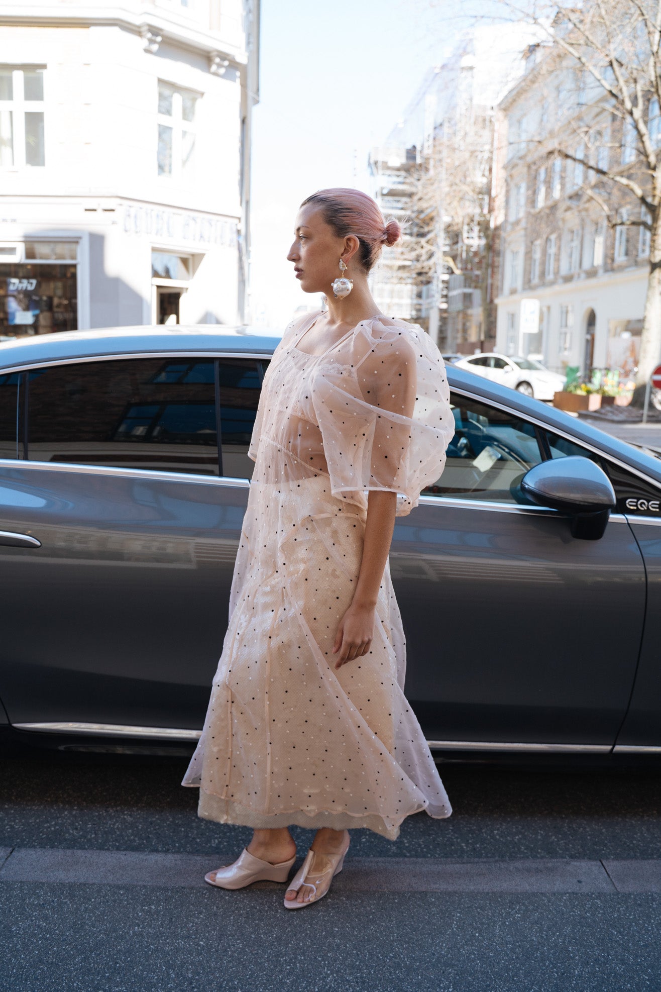 ● MA JOURNEE ● SHEER DOT ORGANZA DRESS_WHITE MR. LARKIN, Lexi Organza Dress – Mr. Larkin