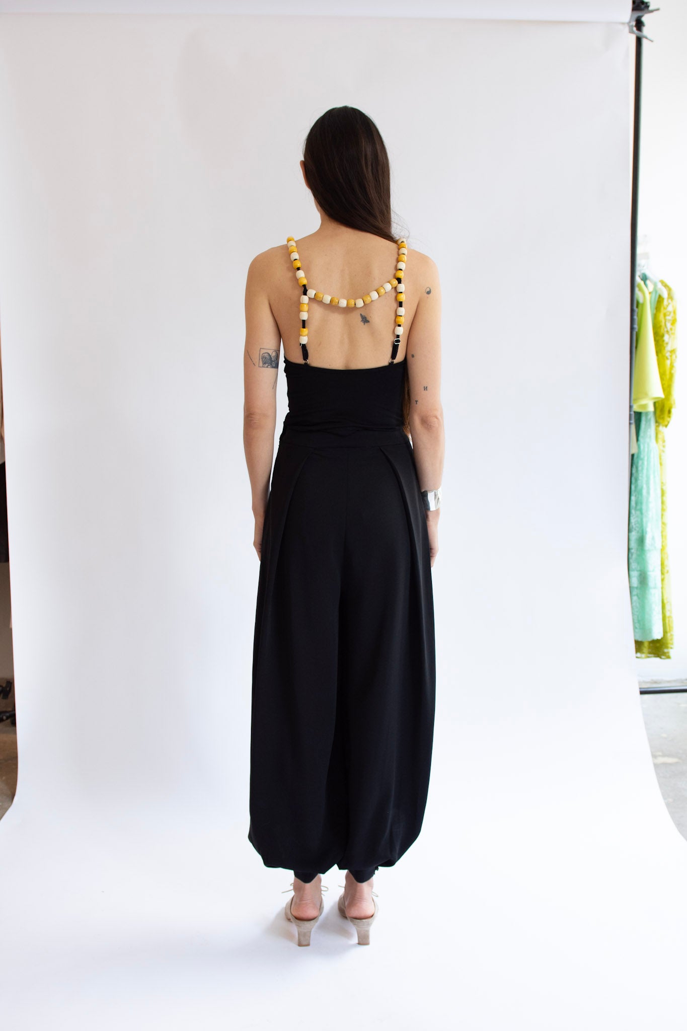 NIA THOMAS, Bea Beaded Tank Top, Black