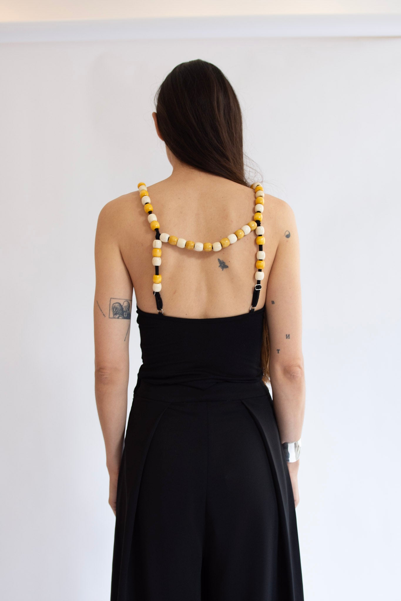 NIA THOMAS, Bea Beaded Tank Top, Black