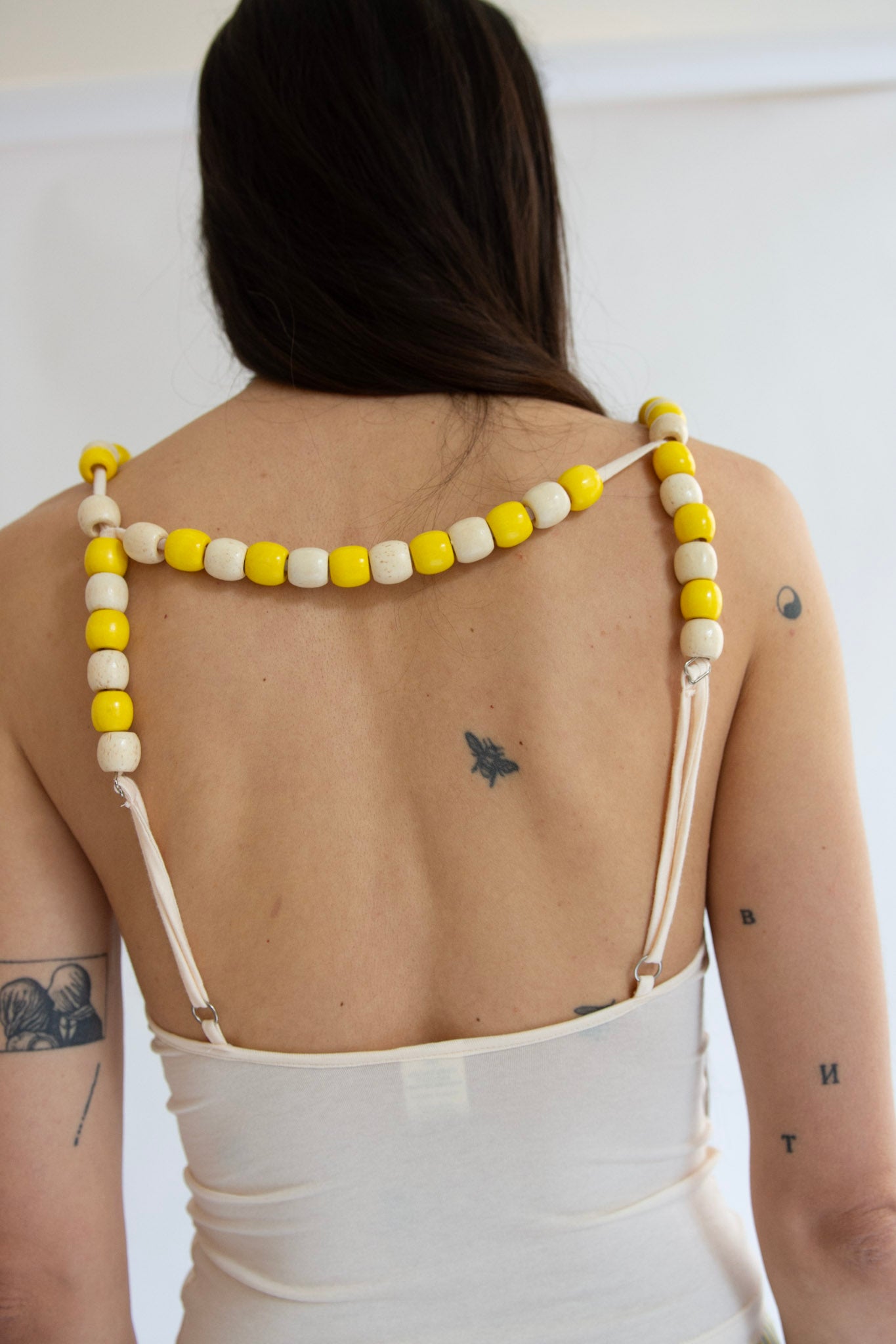 NIA THOMAS, Bea Beaded Tank Top, Cream